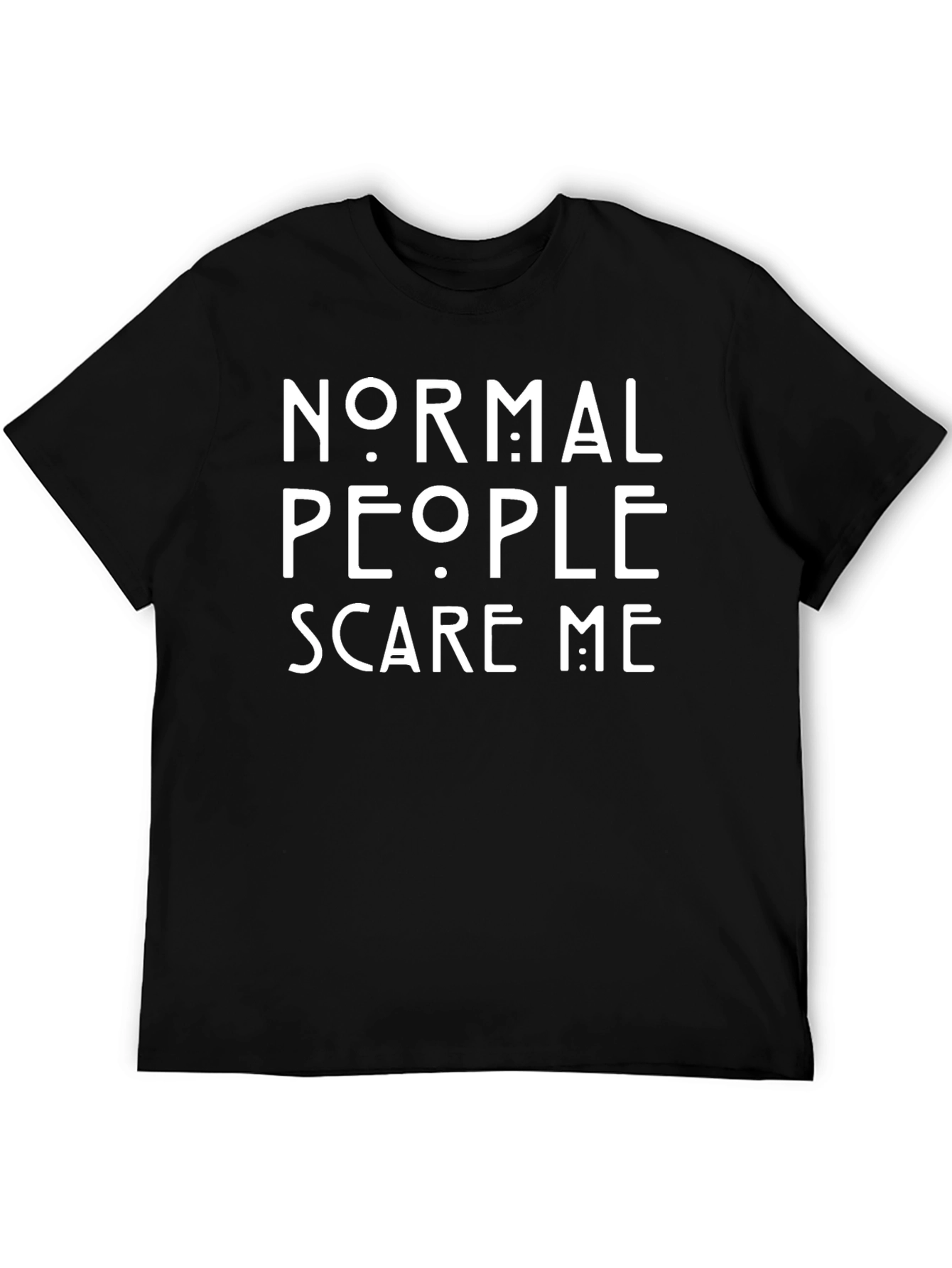 Black Normal People Scare Me Graphic T-Shirt view 5