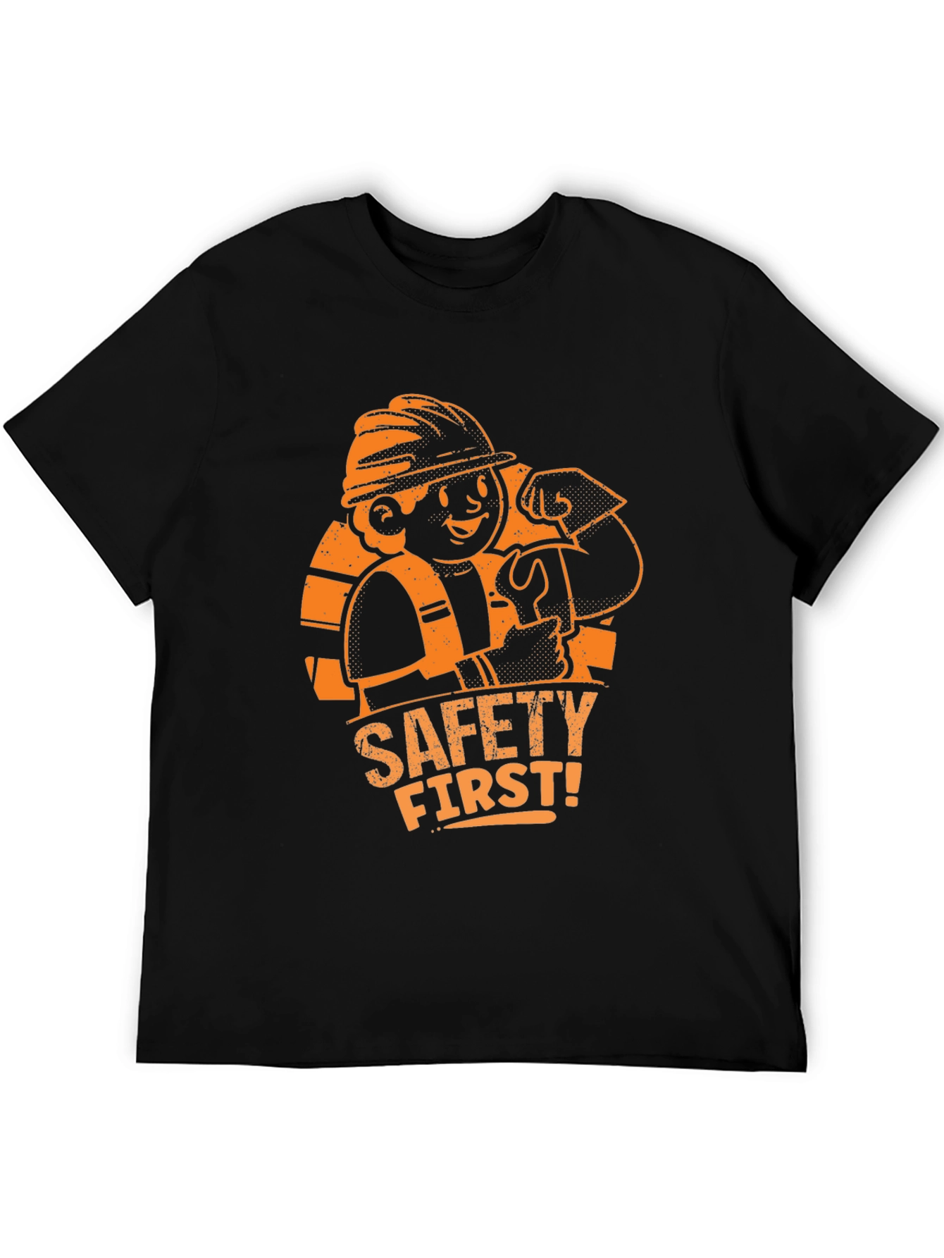 Black Safety First! Graphic T-Shirt view 5