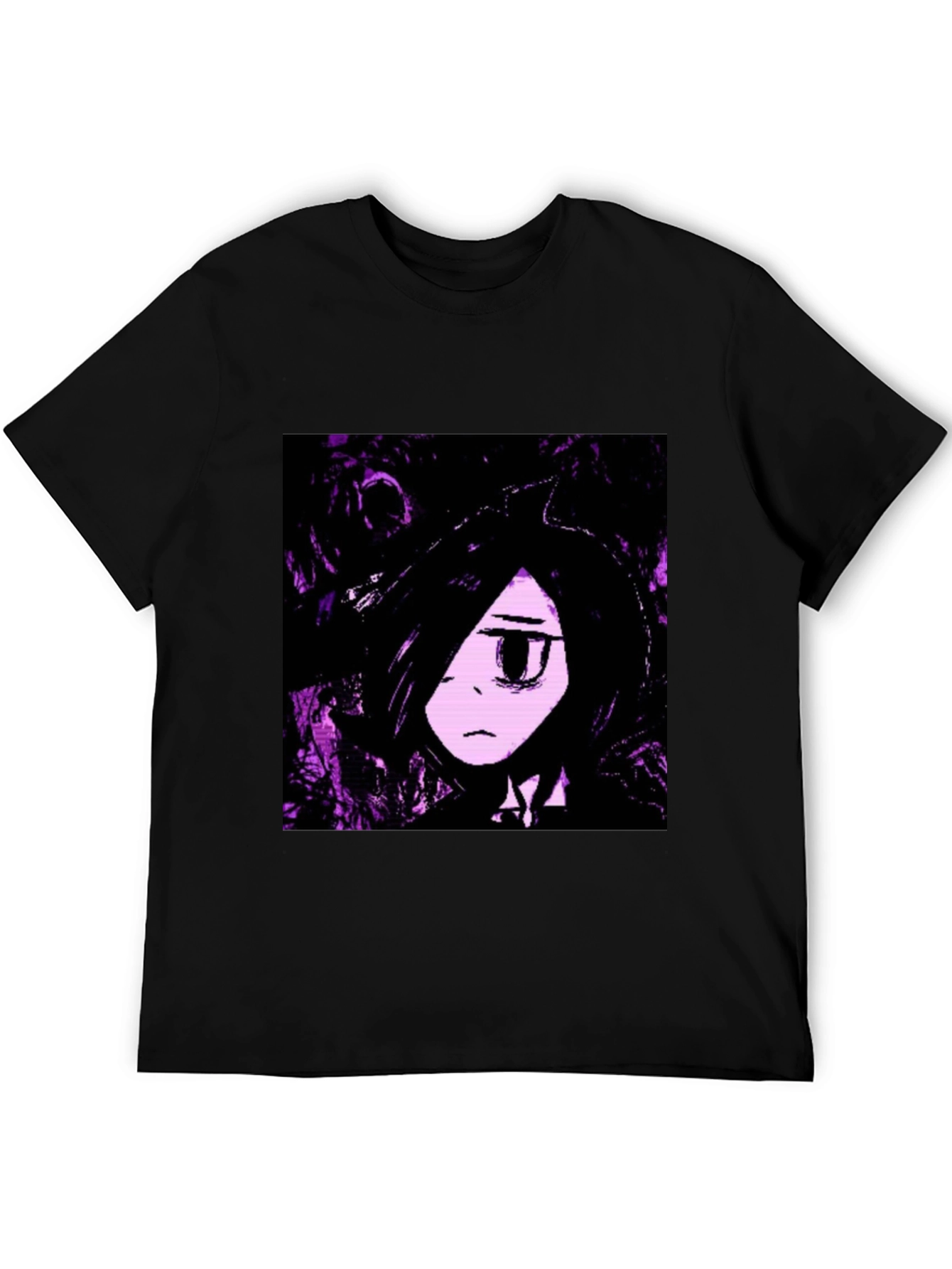 Black Anime Graphic Black T-Shirt view 5