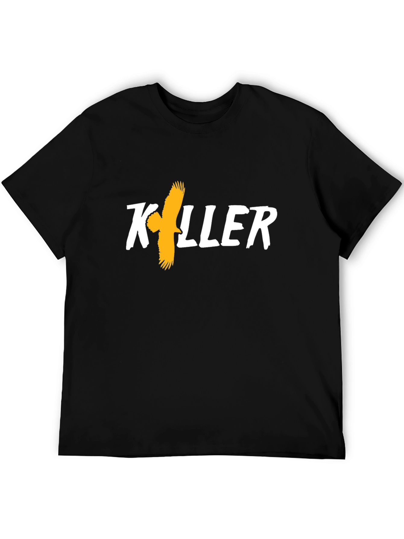 Black Killer Eagle Black T-Shirt - Bold Graphic Tee view 5
