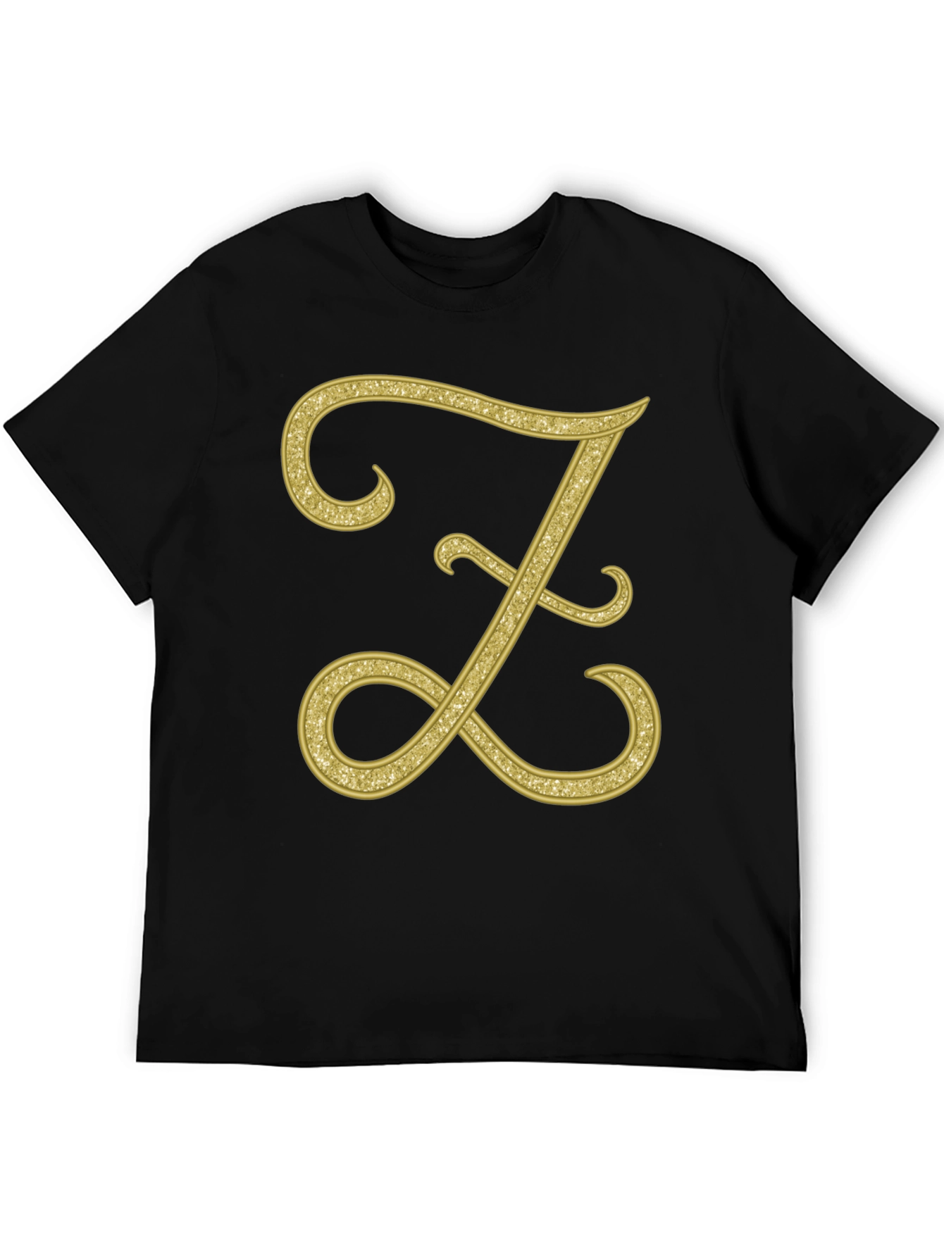 Black Elegant Letter Z T-Shirt - Stylish Initial Tee view 5