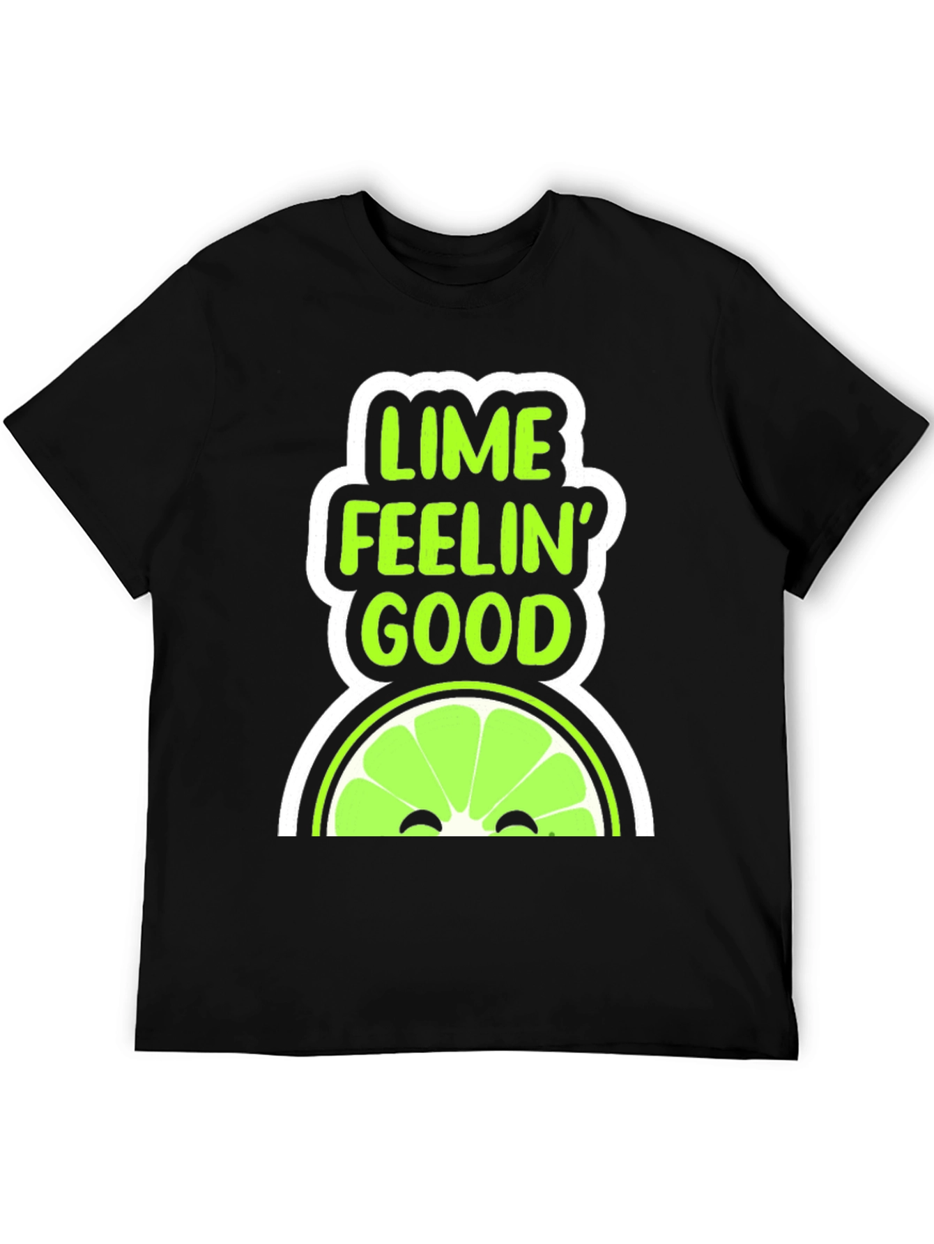 Black Lime Feelin' Good Graphic T-Shirt view 5