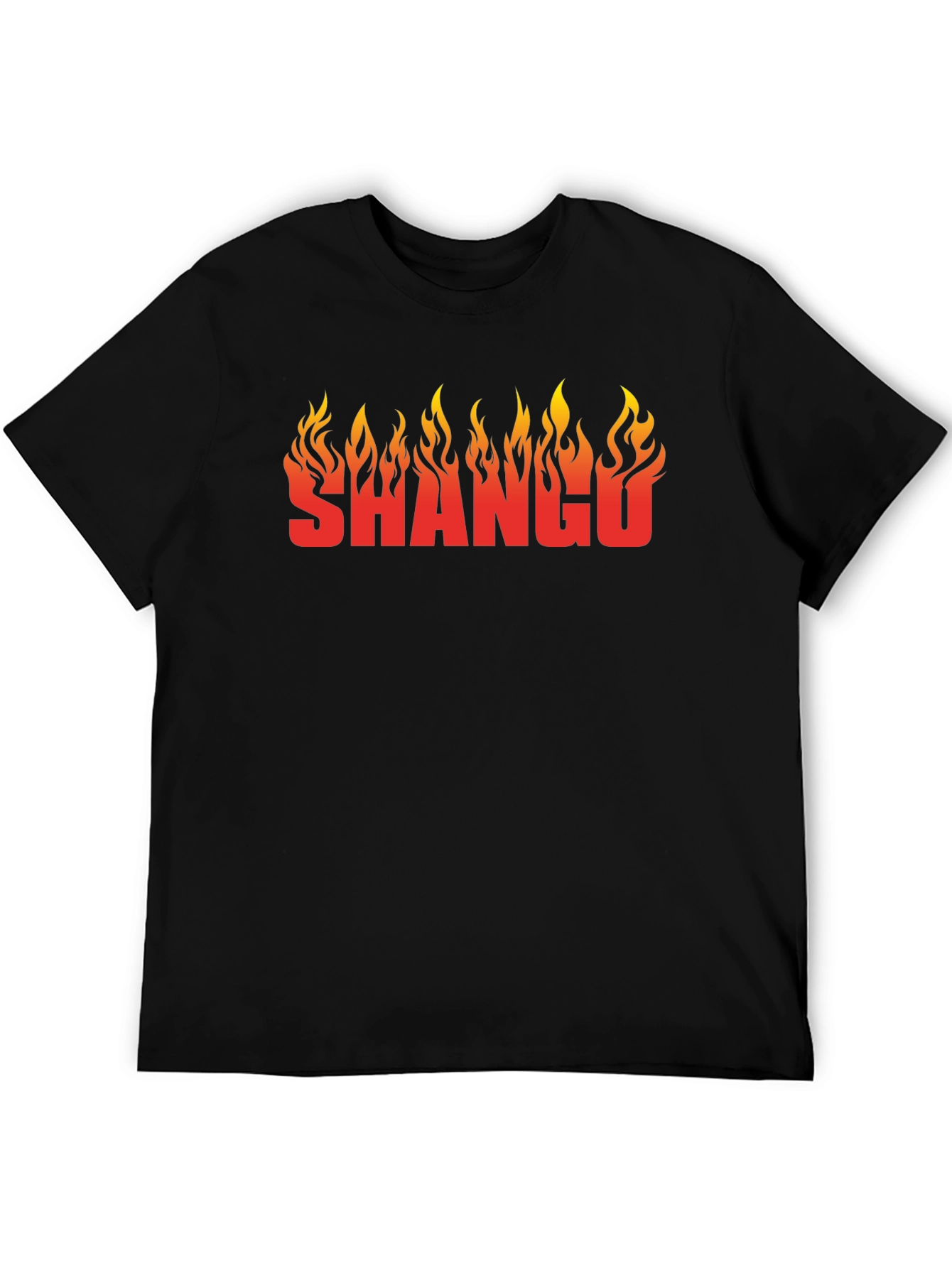 Black Shango Flame Graphic Black T-Shirt view 5