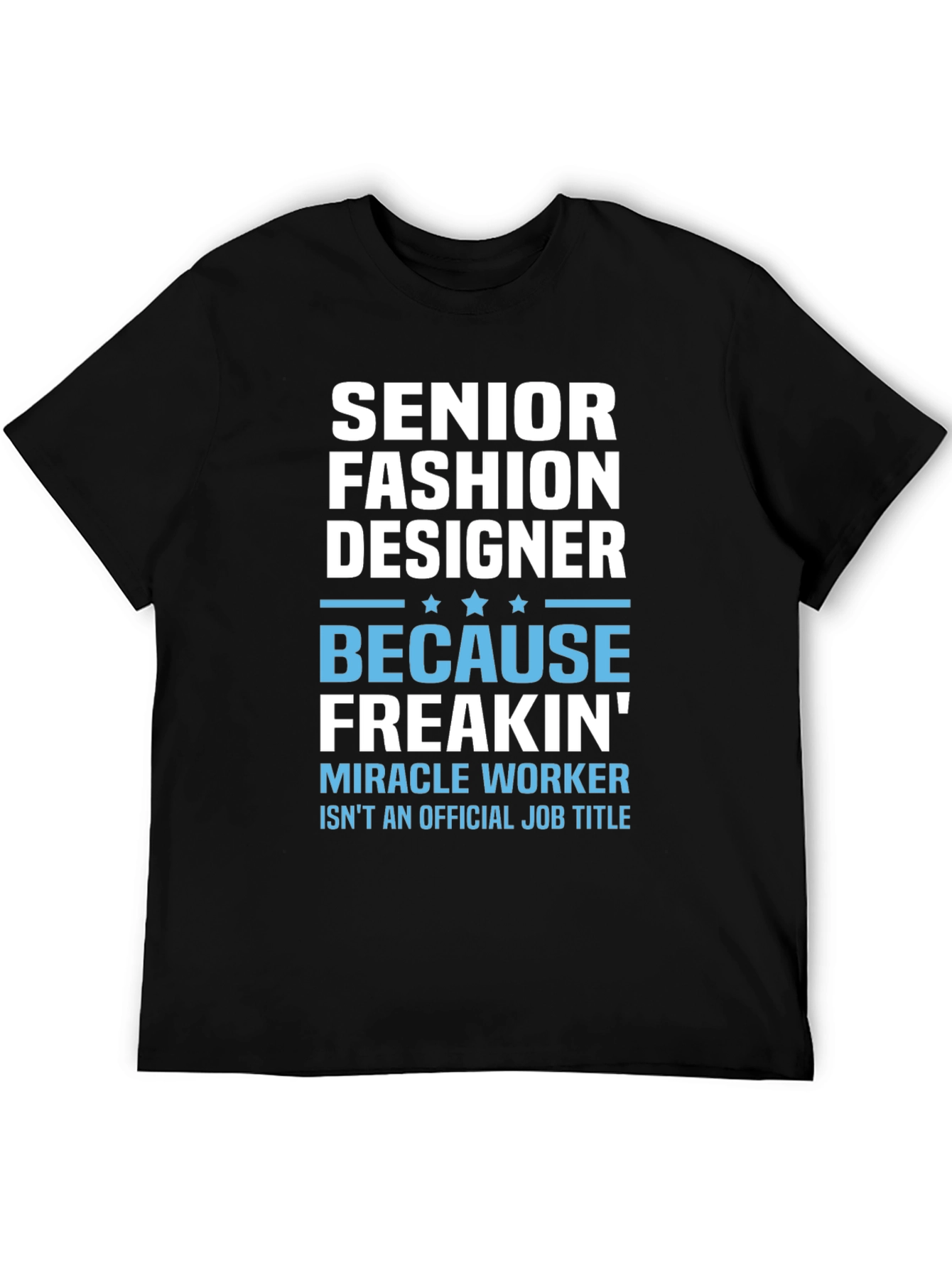 Black Senior Fashion Designer Graphic Tee view 5