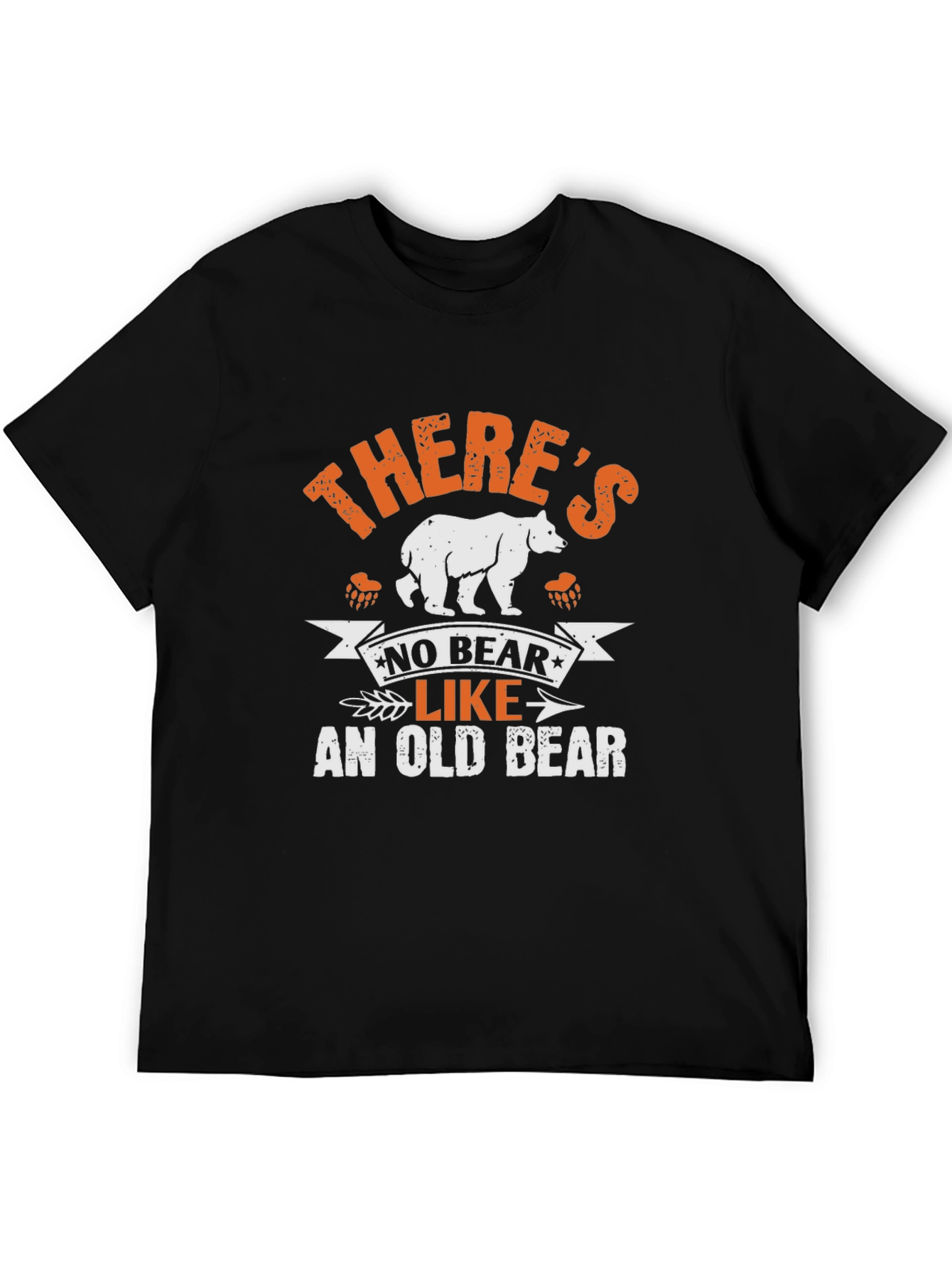 Black There's No Bear Like an Old Bear T-Shirt view 5