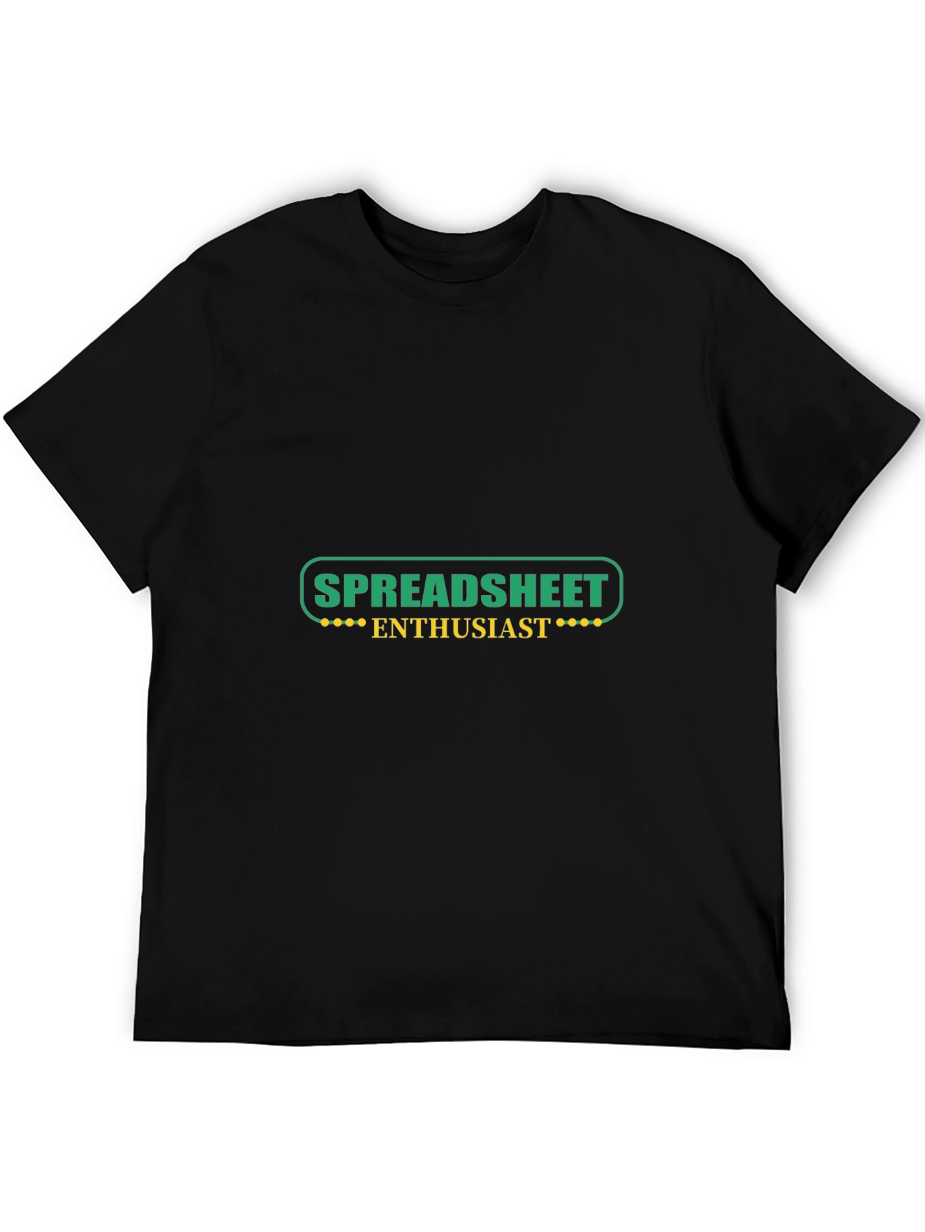 Black Spreadsheet Enthusiast Graphic Tee view 5