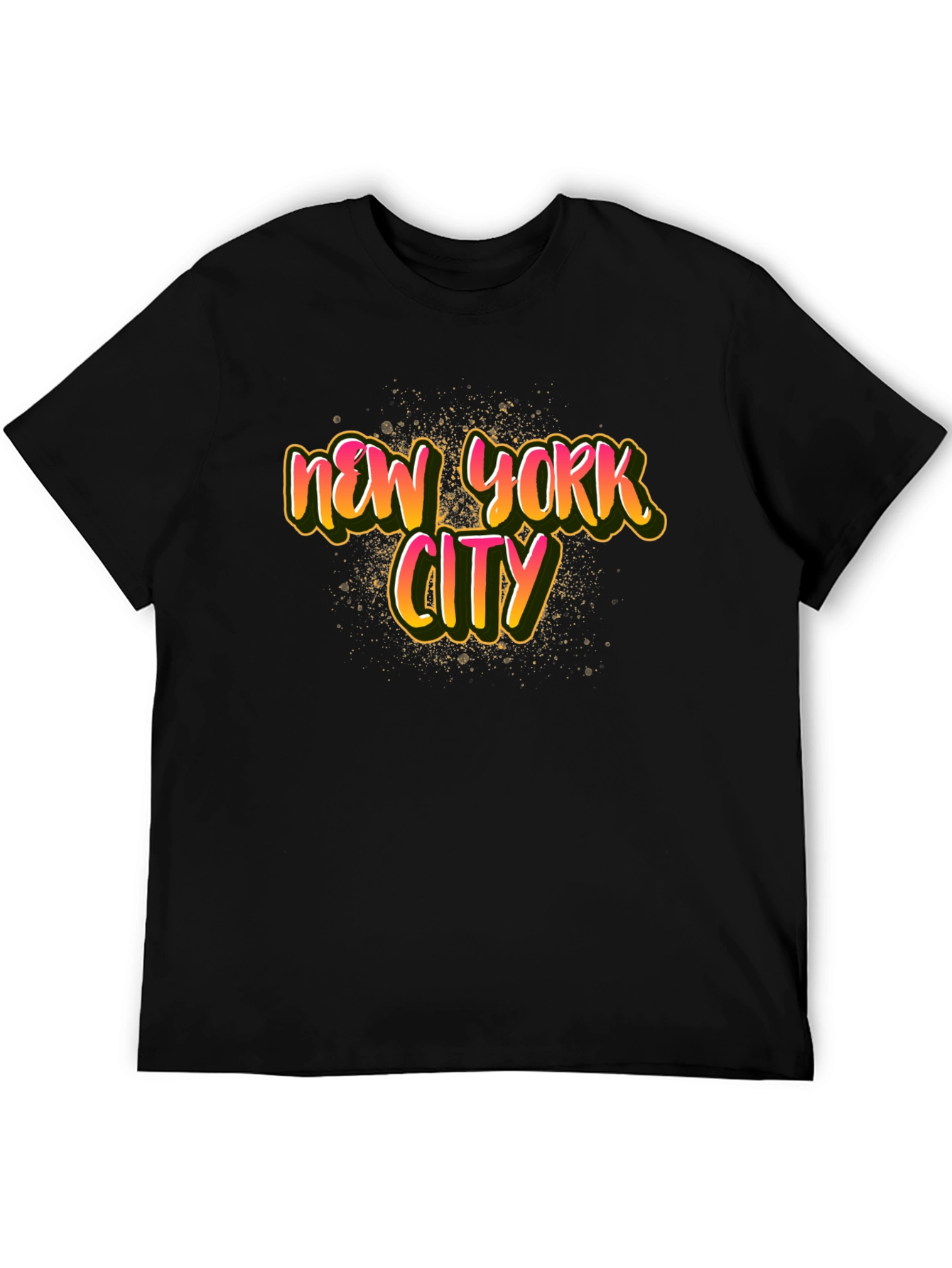 Black New York City Graphic Print Black T-Shirt view 5