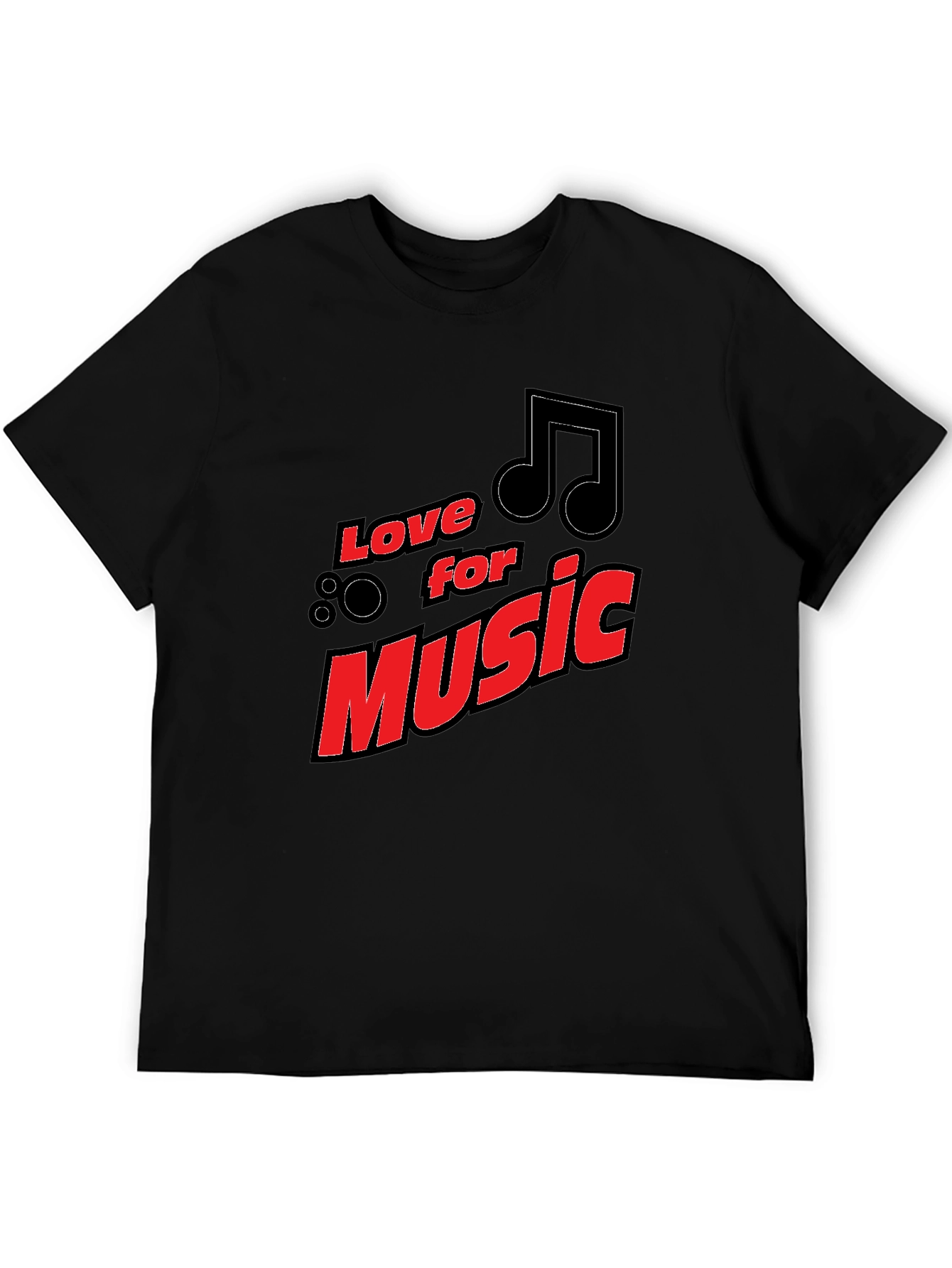 Black Love for Music Black Graphic Tee view 5