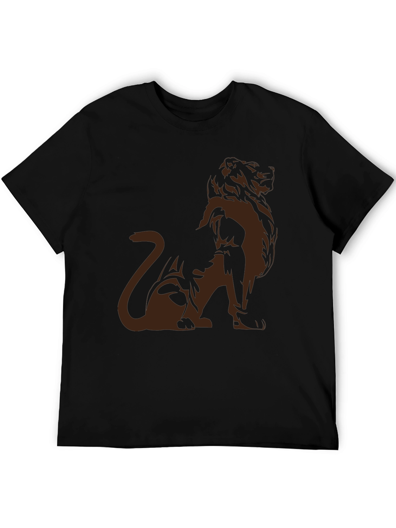 Black Lion Graphic Tee - Modern Black T-Shirt view 5