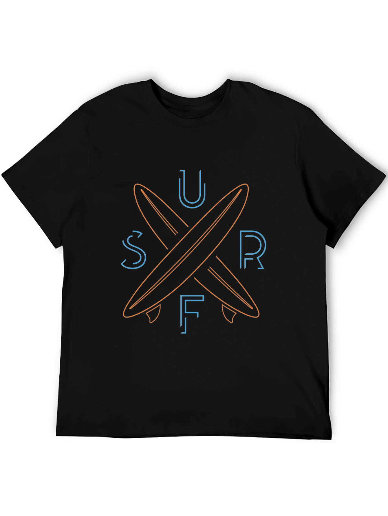 Black Surfboard T-Shirt - Stylish Graphic Tee view 5