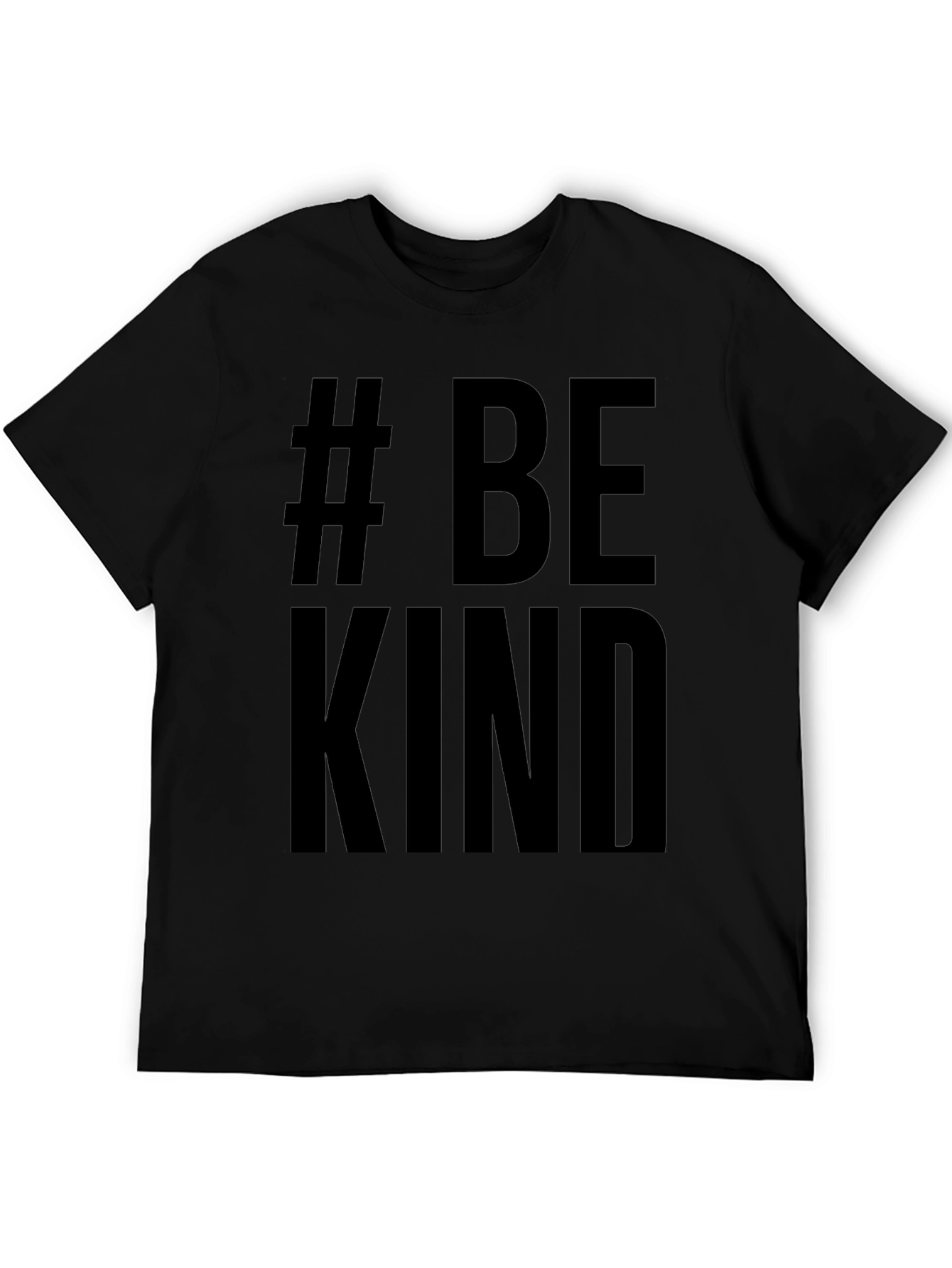 Black # Be Kind Black Graphic T-Shirt - Casual Style view 5