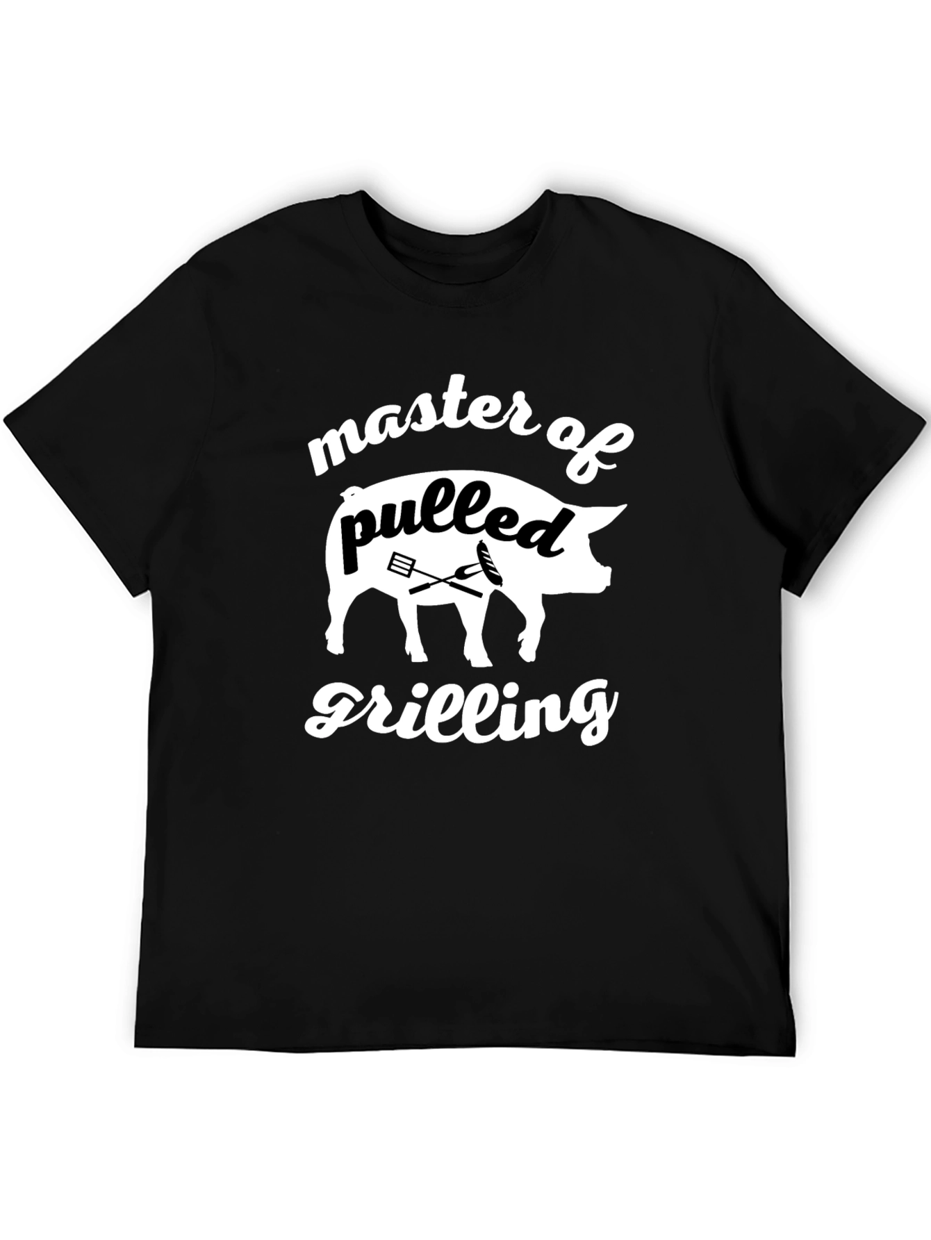 Black Master of Pulled Grilling Black T-Shirt view 5