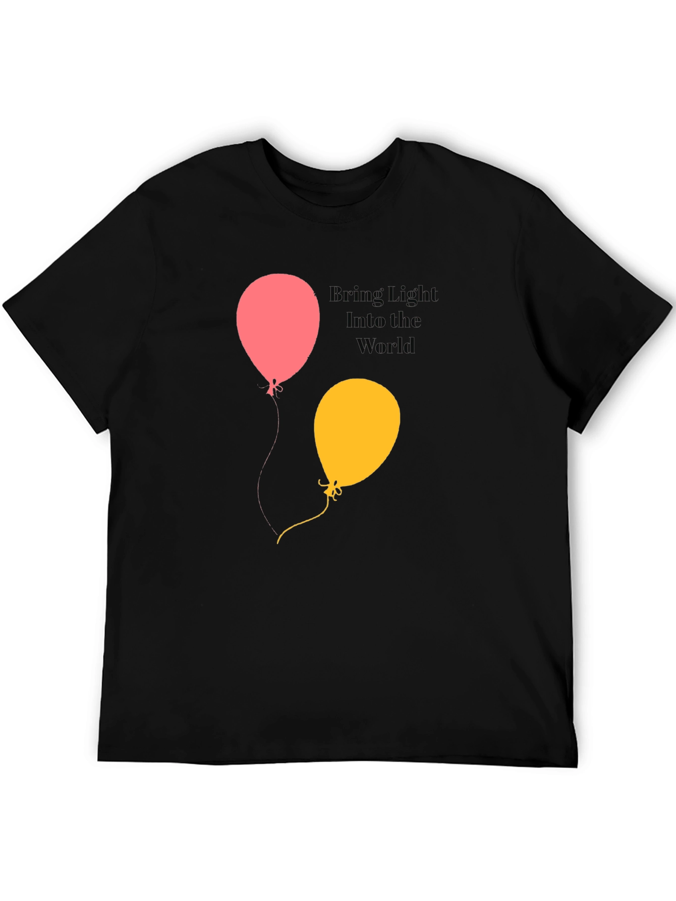 Black Bring Light Into the World Balloon Graphic Tee view 5