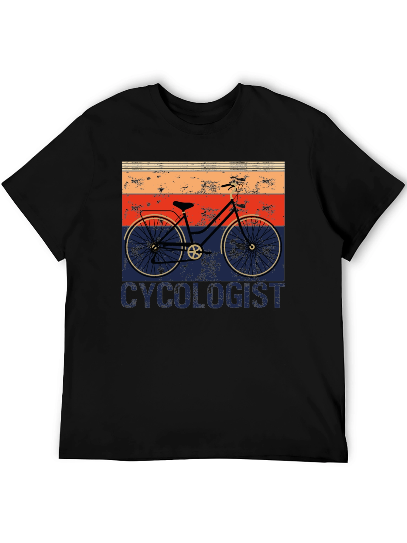 Black Cycologist Retro Cycling T-Shirt view 5