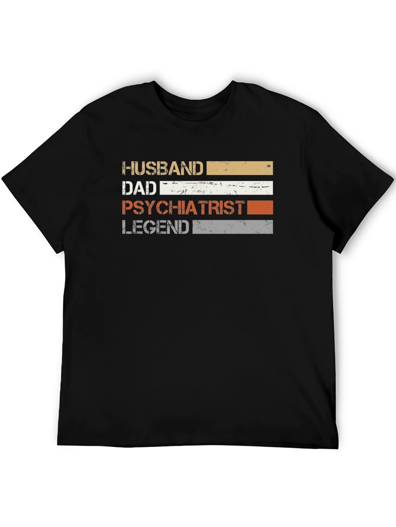 Black Husband Dad Psychiatrist Legend T-Shirt view 5