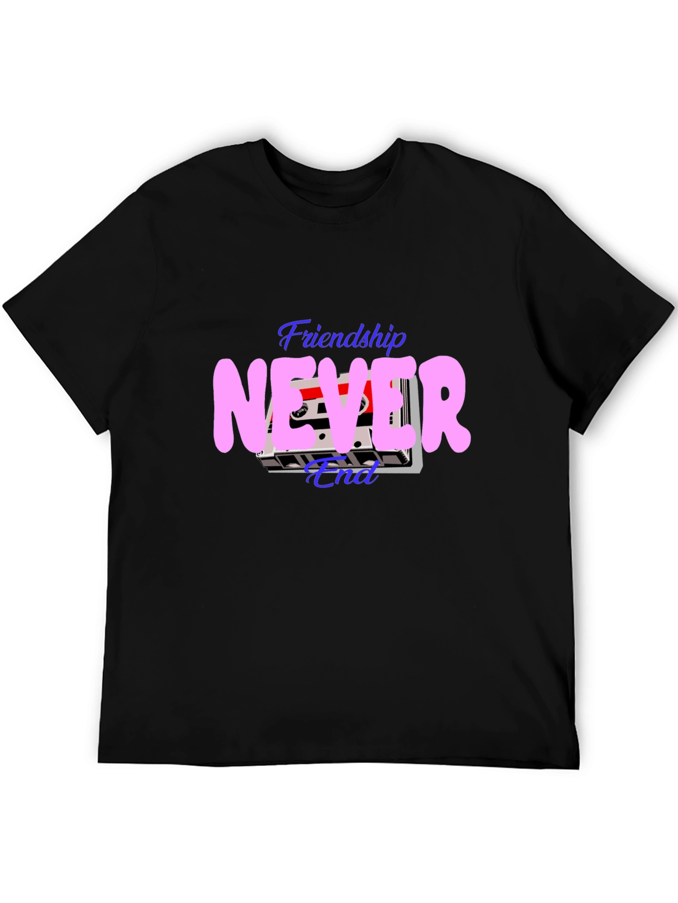 Black Friendship Never End T-Shirt view 5
