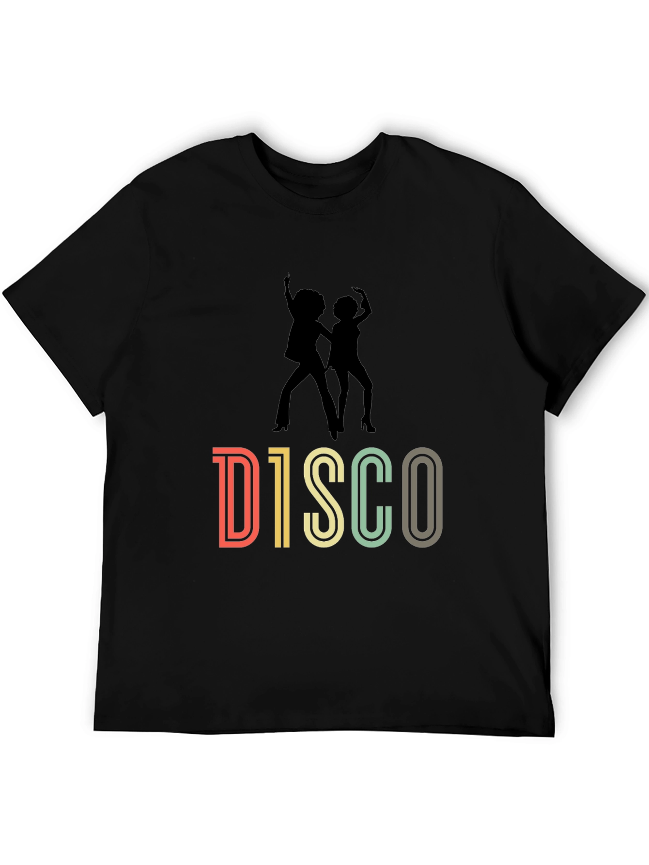 Black Retro Disco T-Shirt - Vintage Dance Design view 5