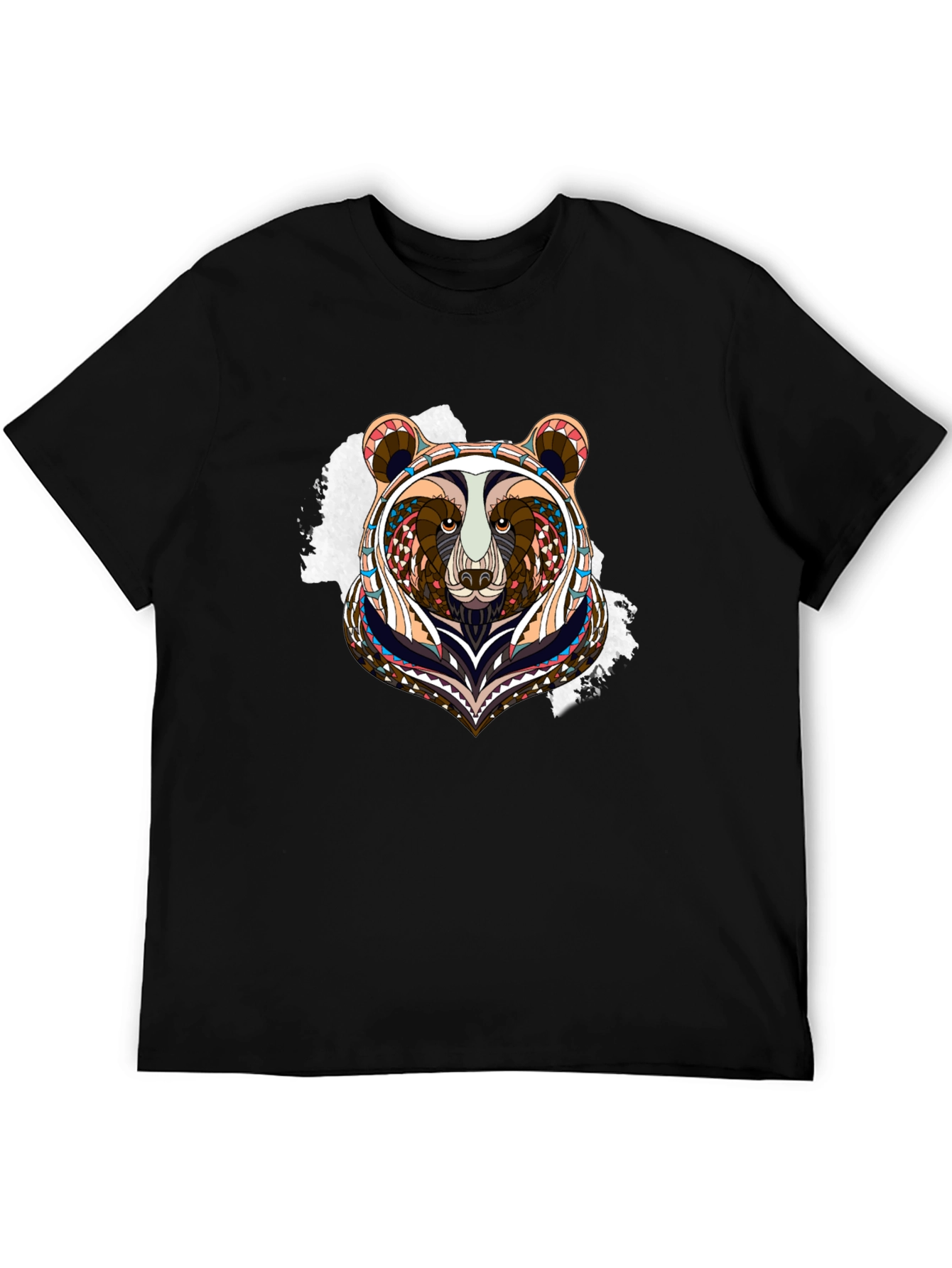 Black Bear Graphic Tee - Unique Tribal Design view 5