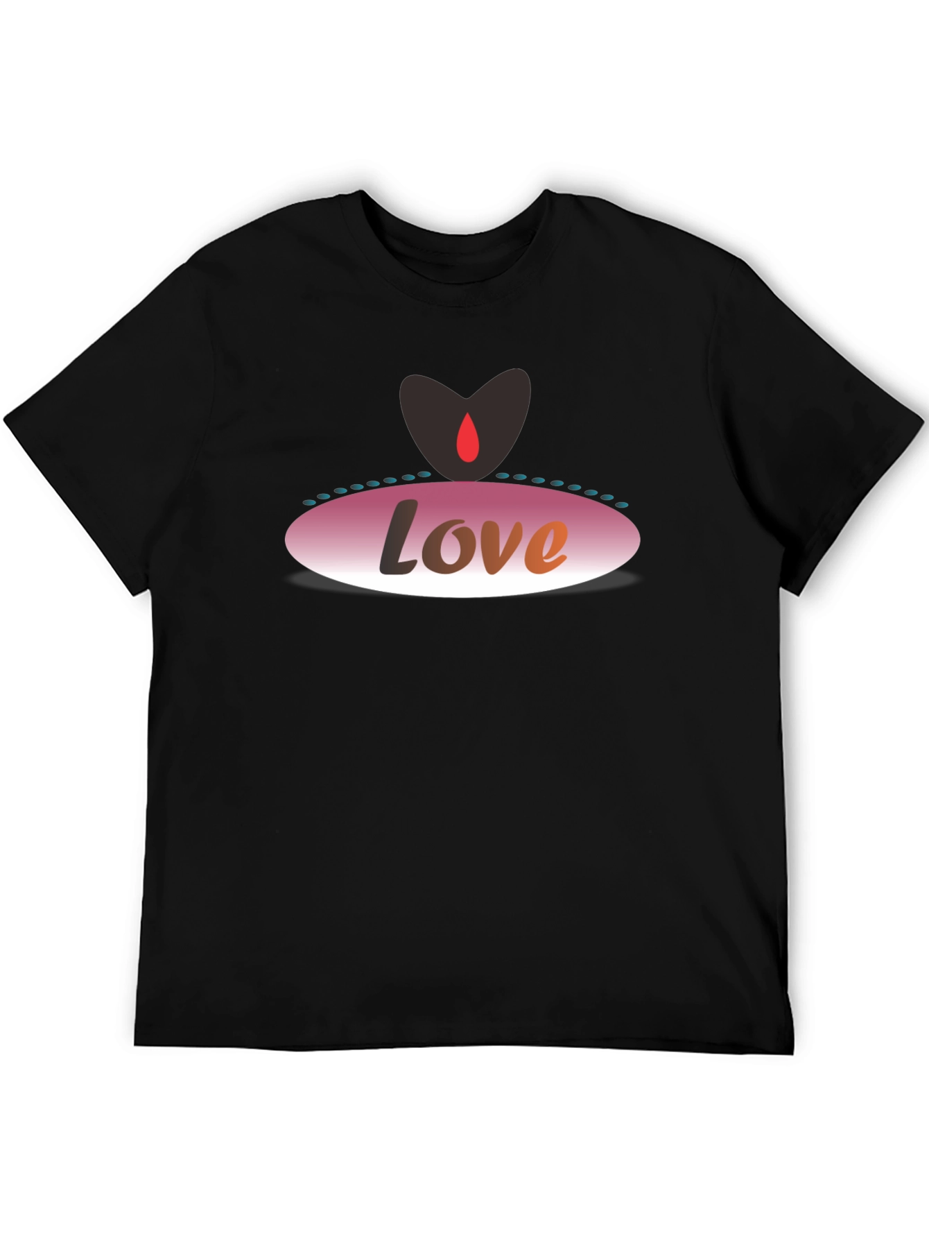 Black Love Graphic Black T-Shirt view 5