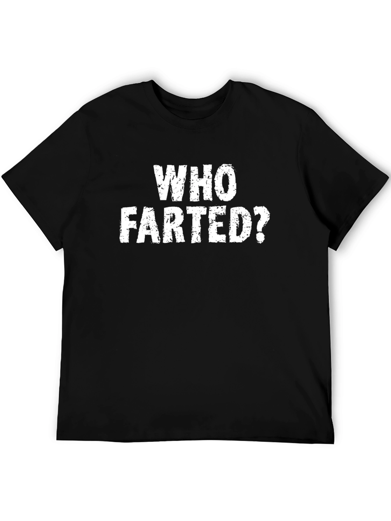 Black Who Farted? Graphic Tee - Funny Men's T-Shirt view 5