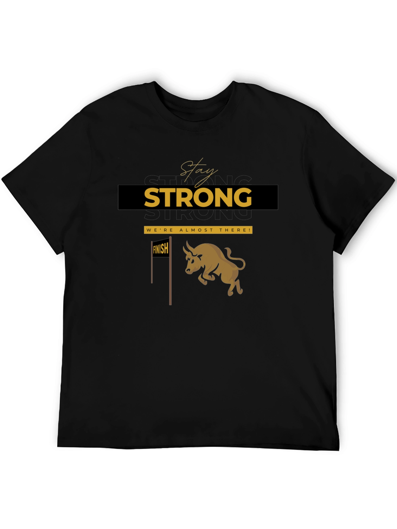 Stay Strong Bull Graphic T-Shirt - 5