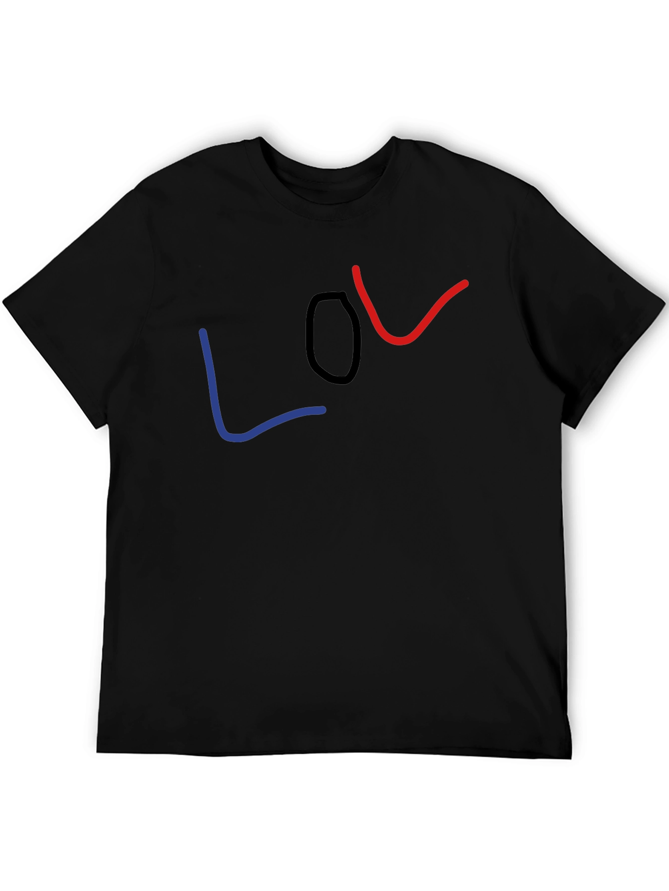 Black LOL Graphic Tee - Casual Black T-Shirt view 5
