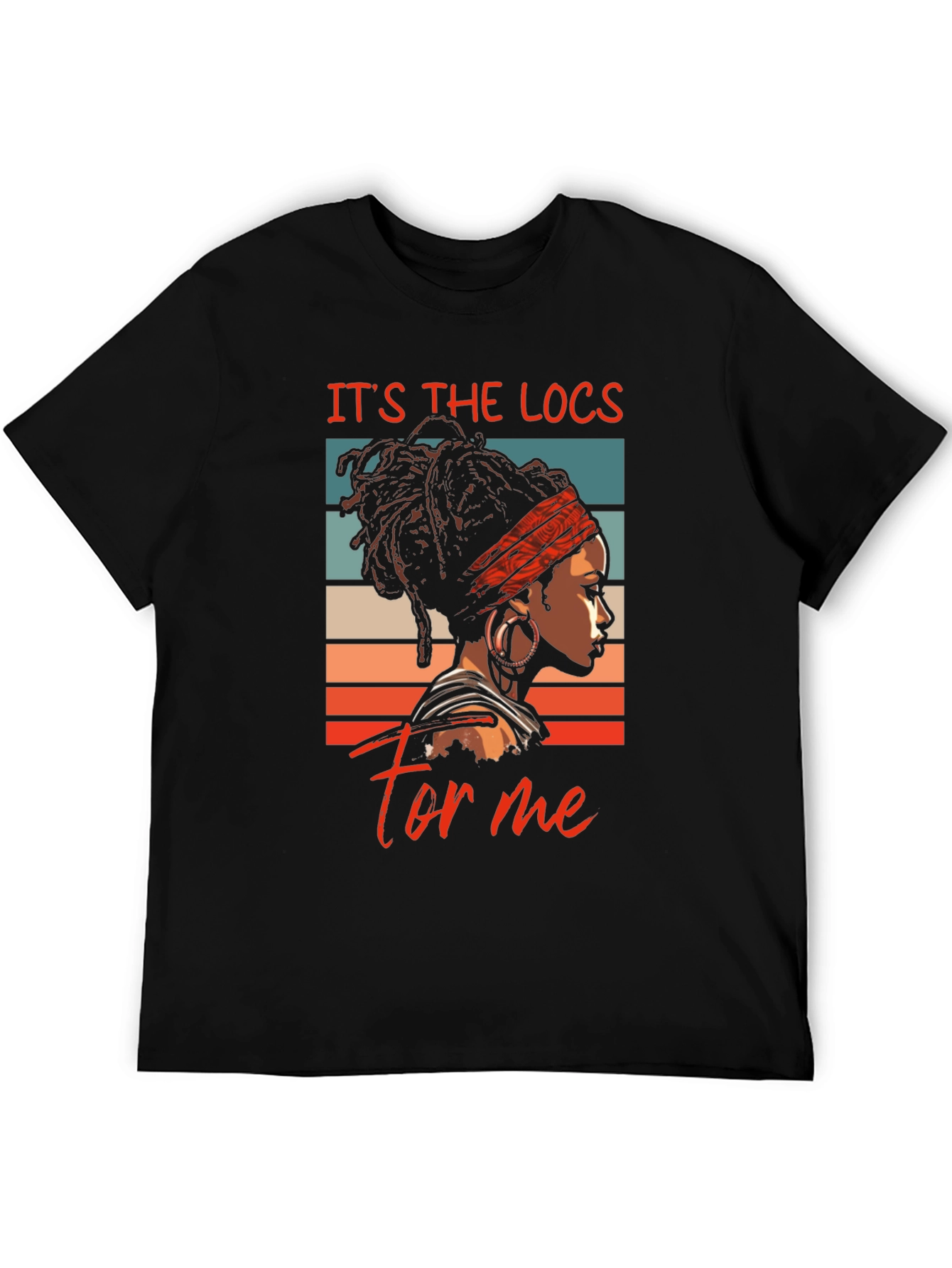 Black It's The Locs For Me Black T-Shirt view 5