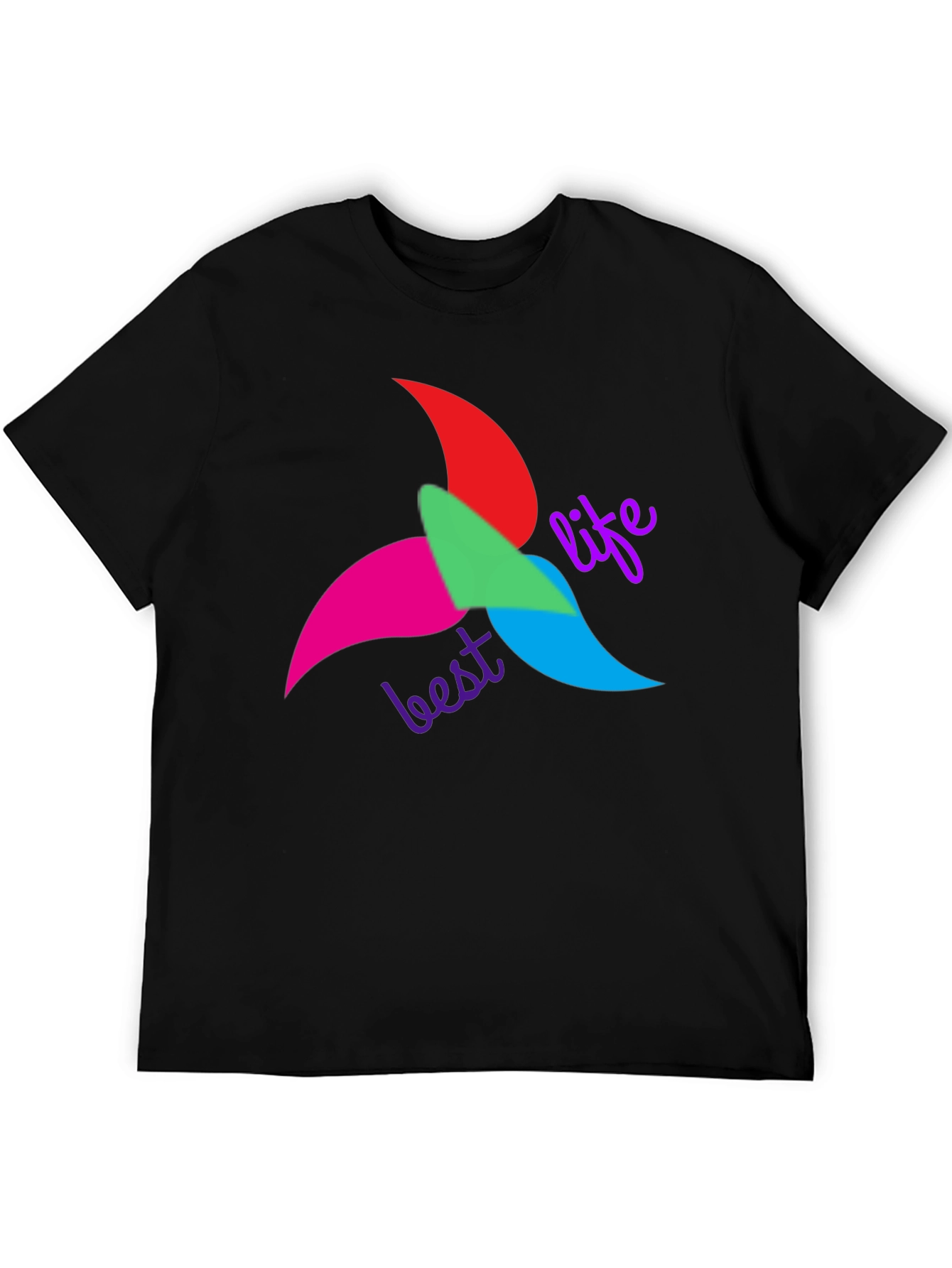 Black Best Life T-Shirt - Colorful Graphic Tee view 5