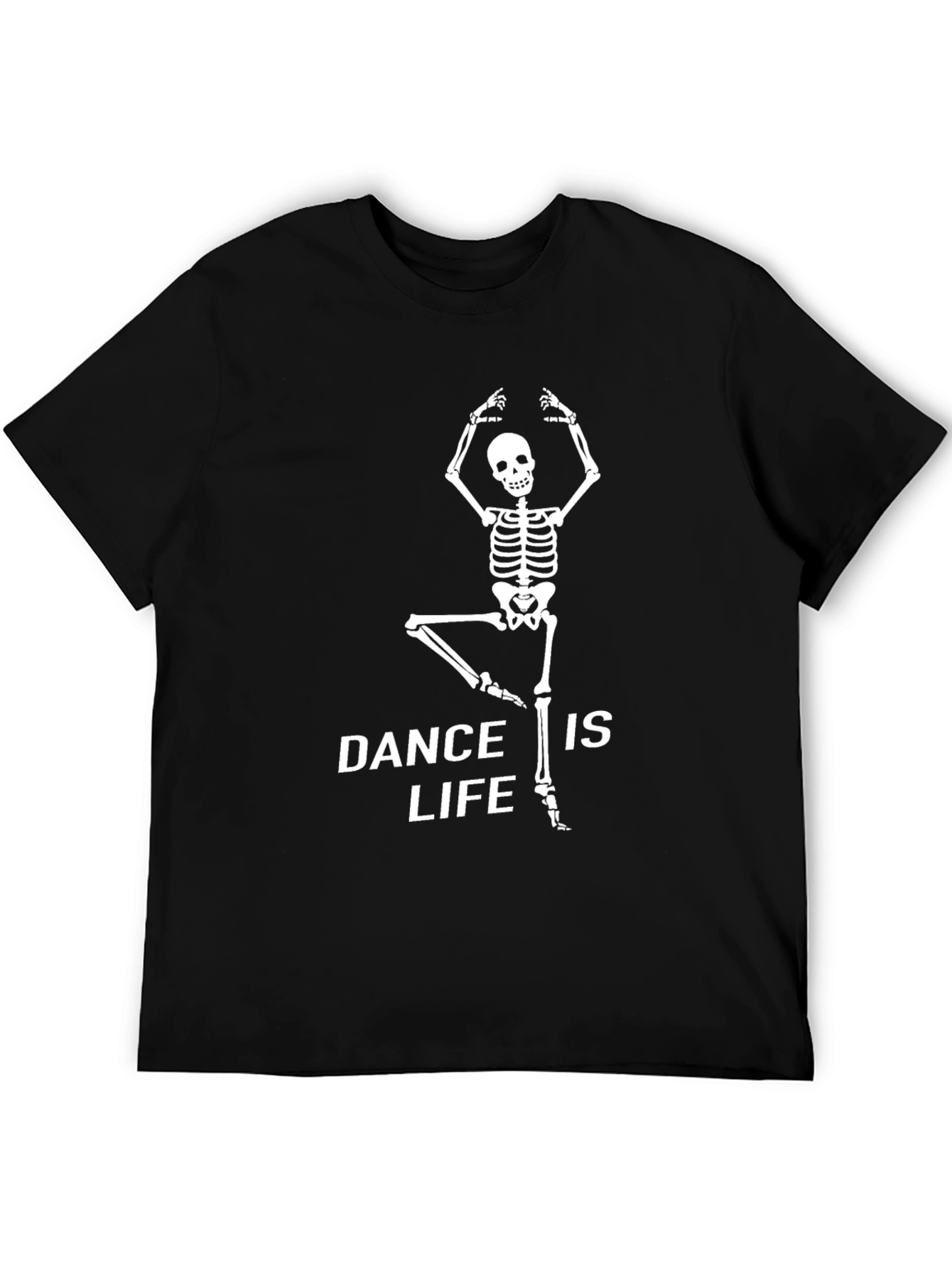 Black Dance is Life Skeleton T-Shirt - Black Cotton Tee view 5