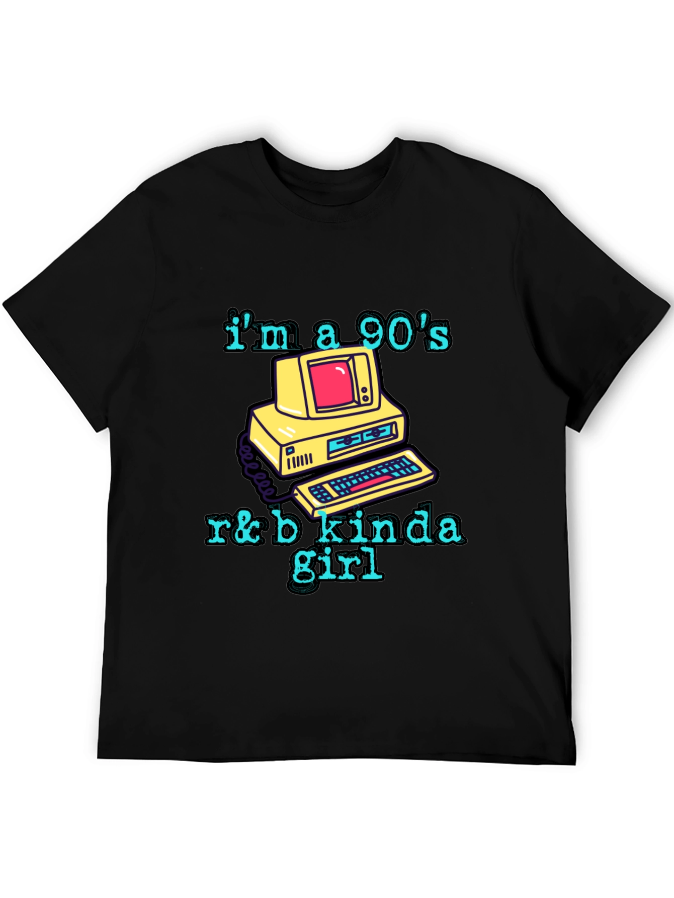 Black Retro 90's R&B Kinda Girl Graphic Tee view 5