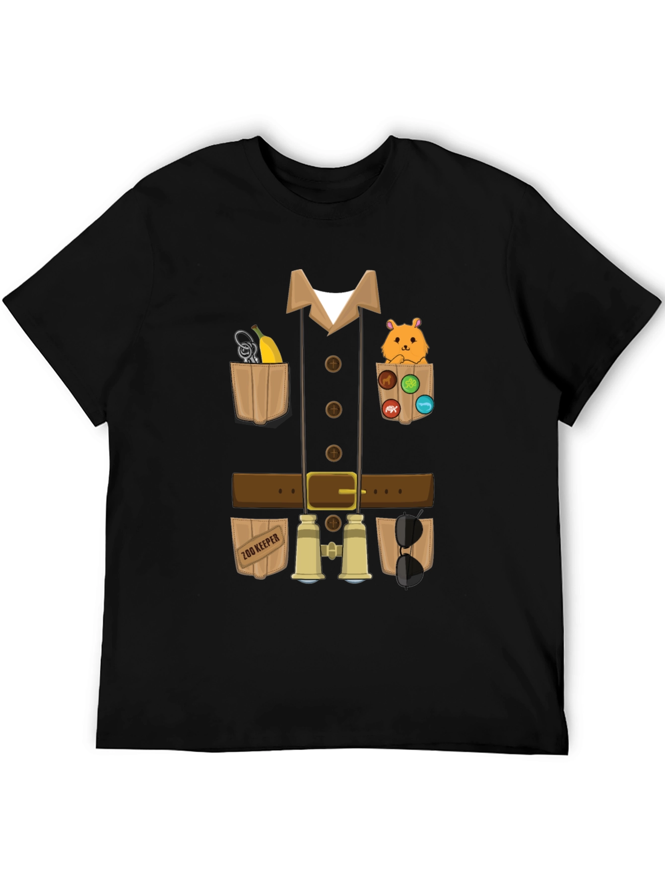 Black Zoo Keeper Costume T-Shirt view 5