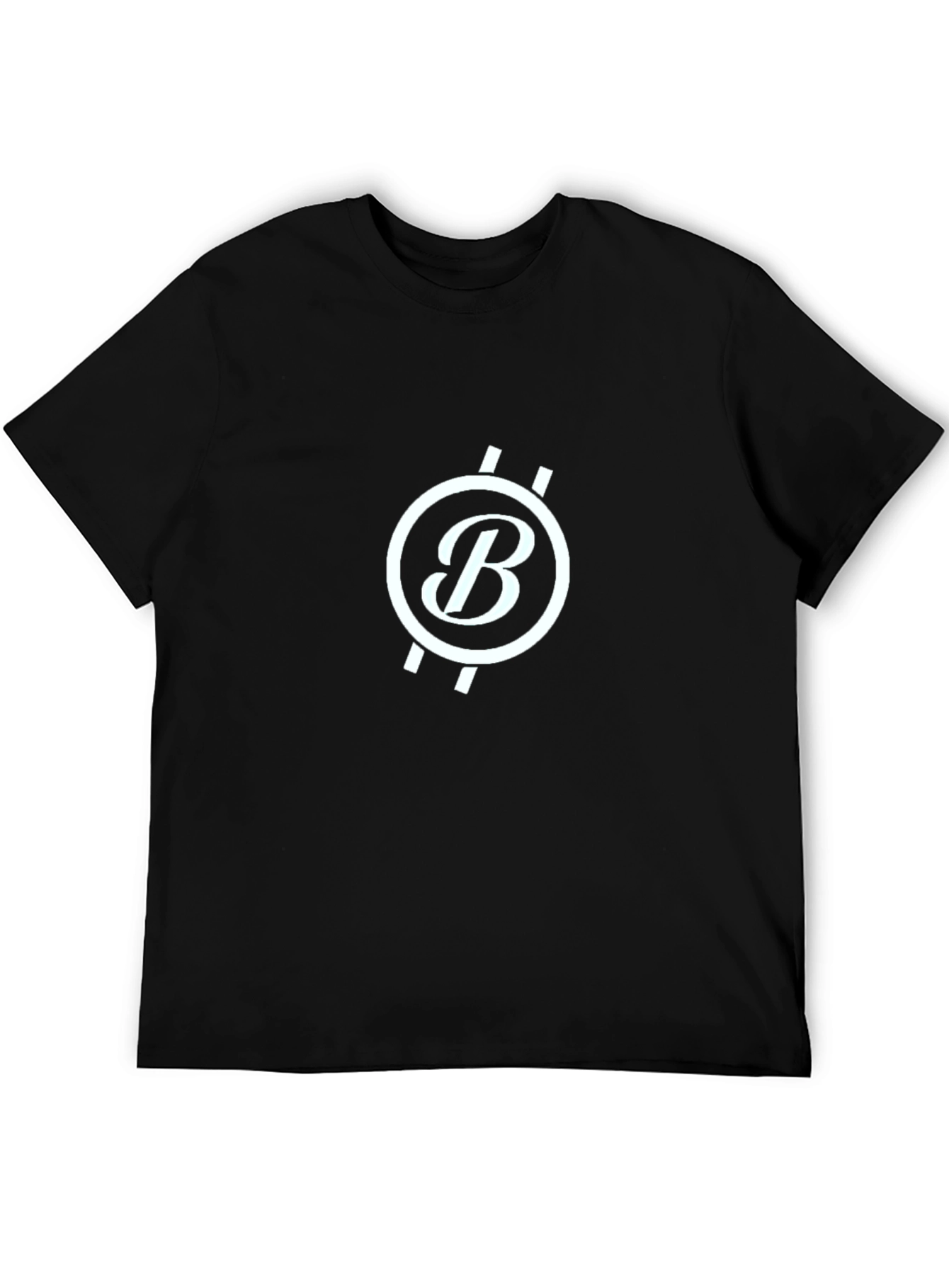 Black Black T-Shirt with White "B" Logo view 5