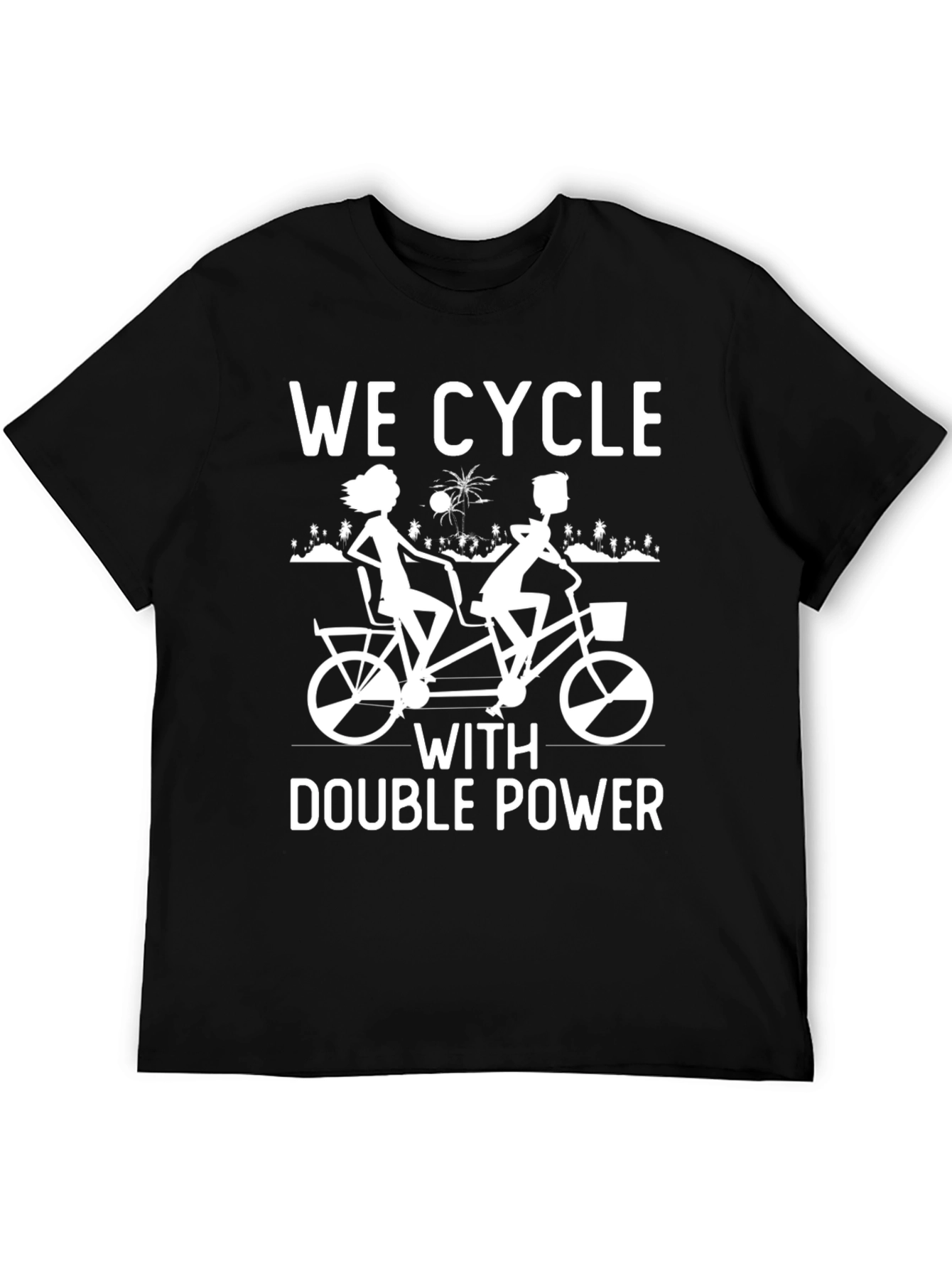 Black We Cycle With Double Power T-Shirt view 5