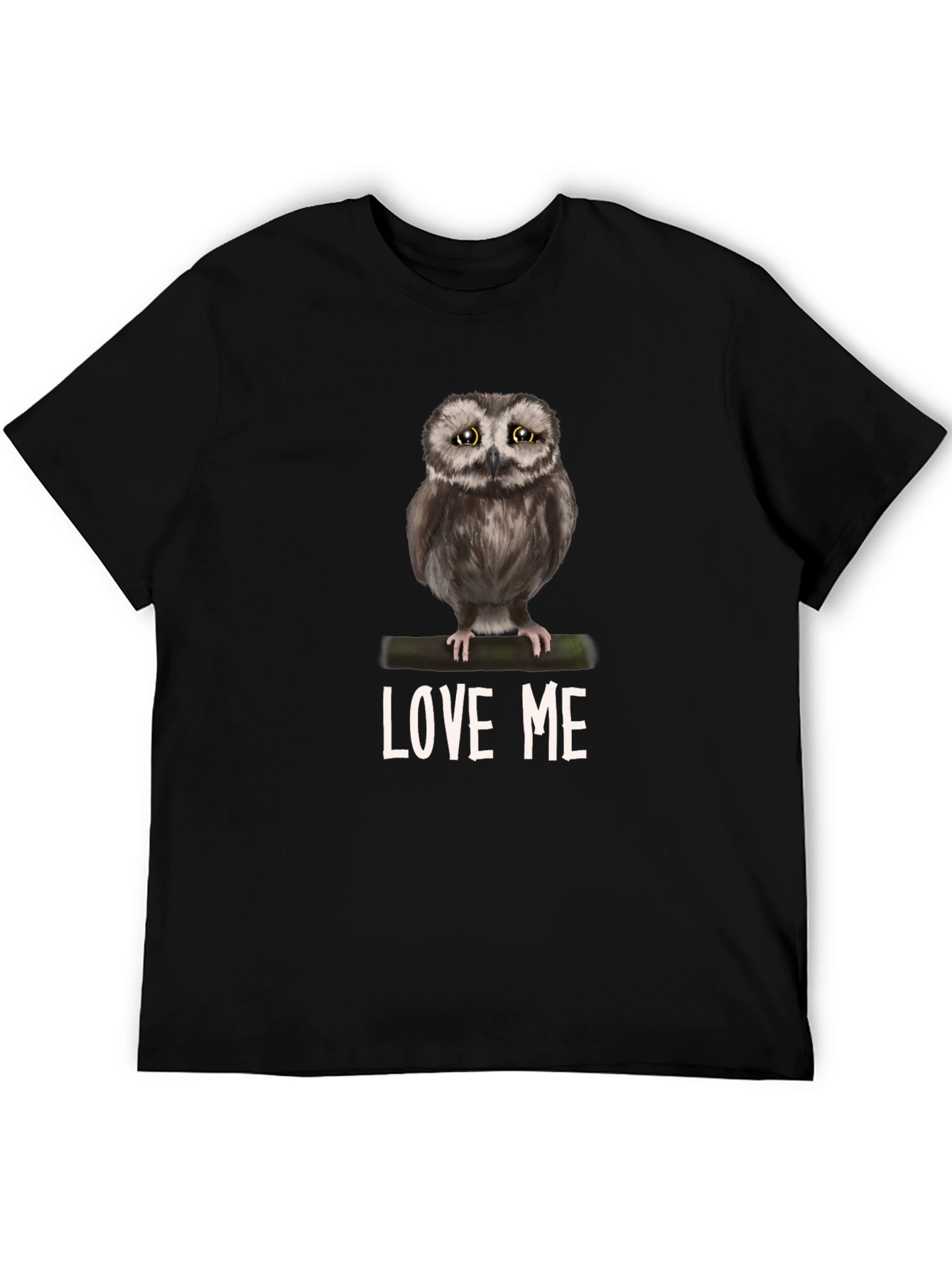 Black Owl Love Me Graphic T-Shirt view 5