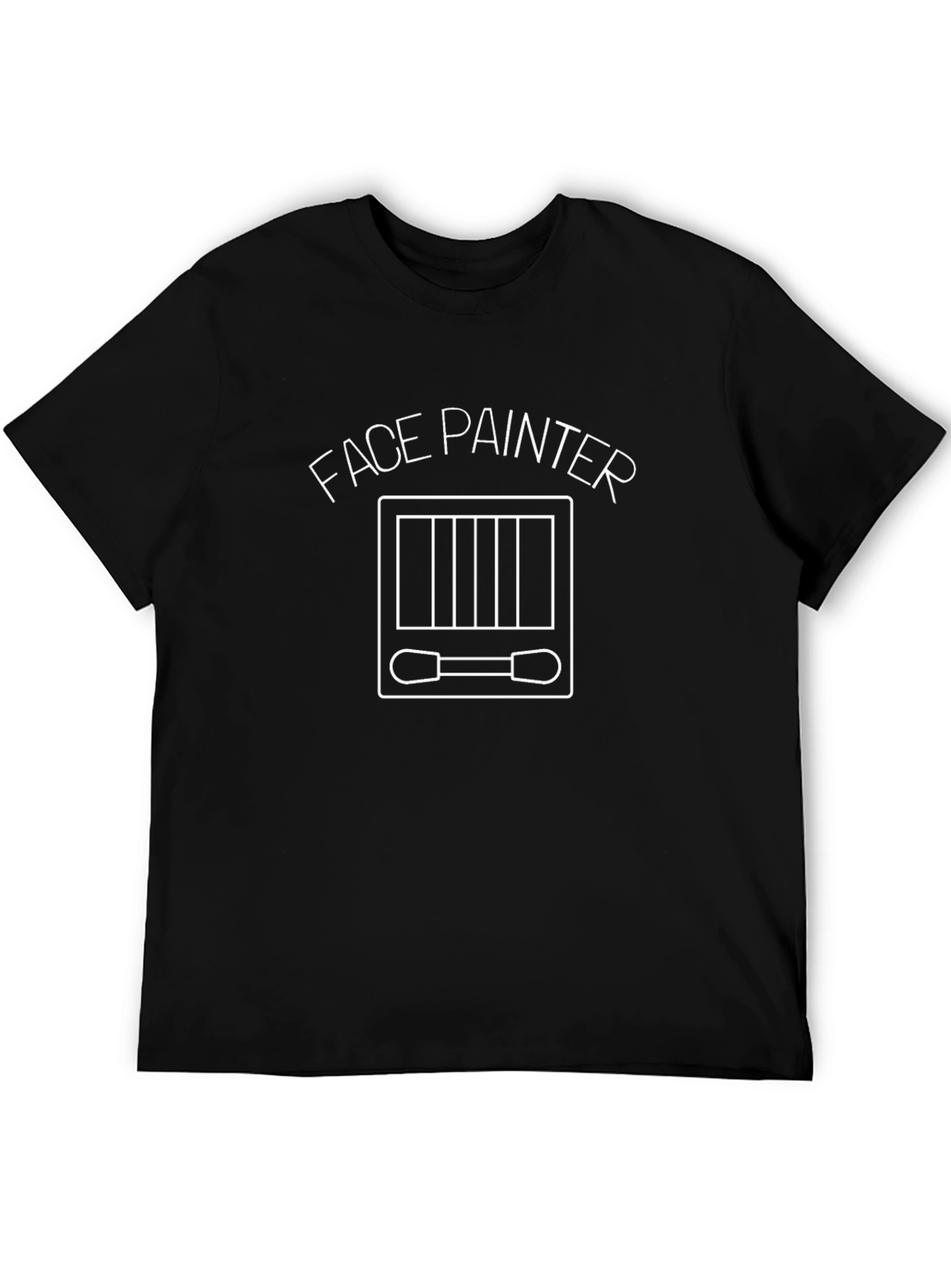 Face Painter Graphic T-Shirt - Black Crew Neck - 5