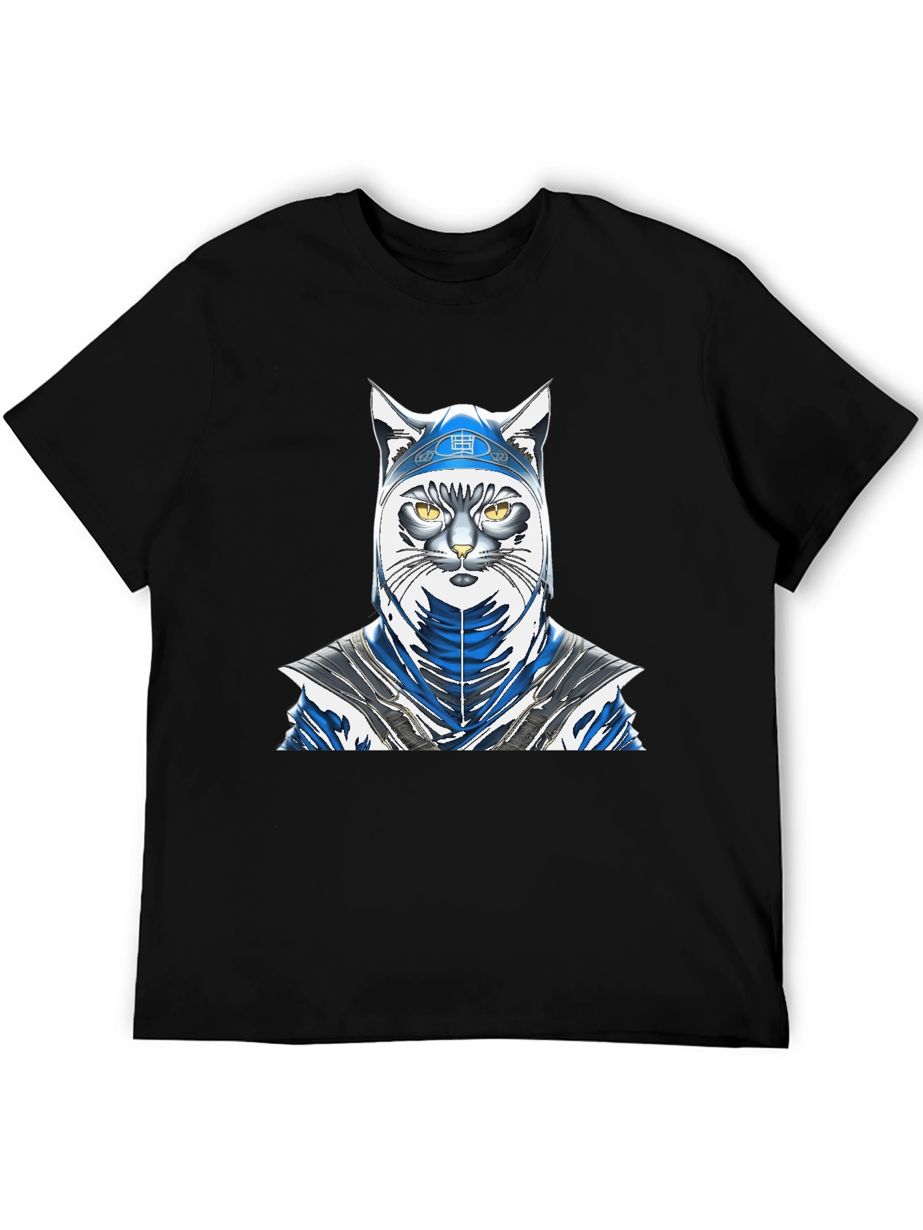 Black Ninja Cat Graphic Tee - Stylish & Unique Design view 5