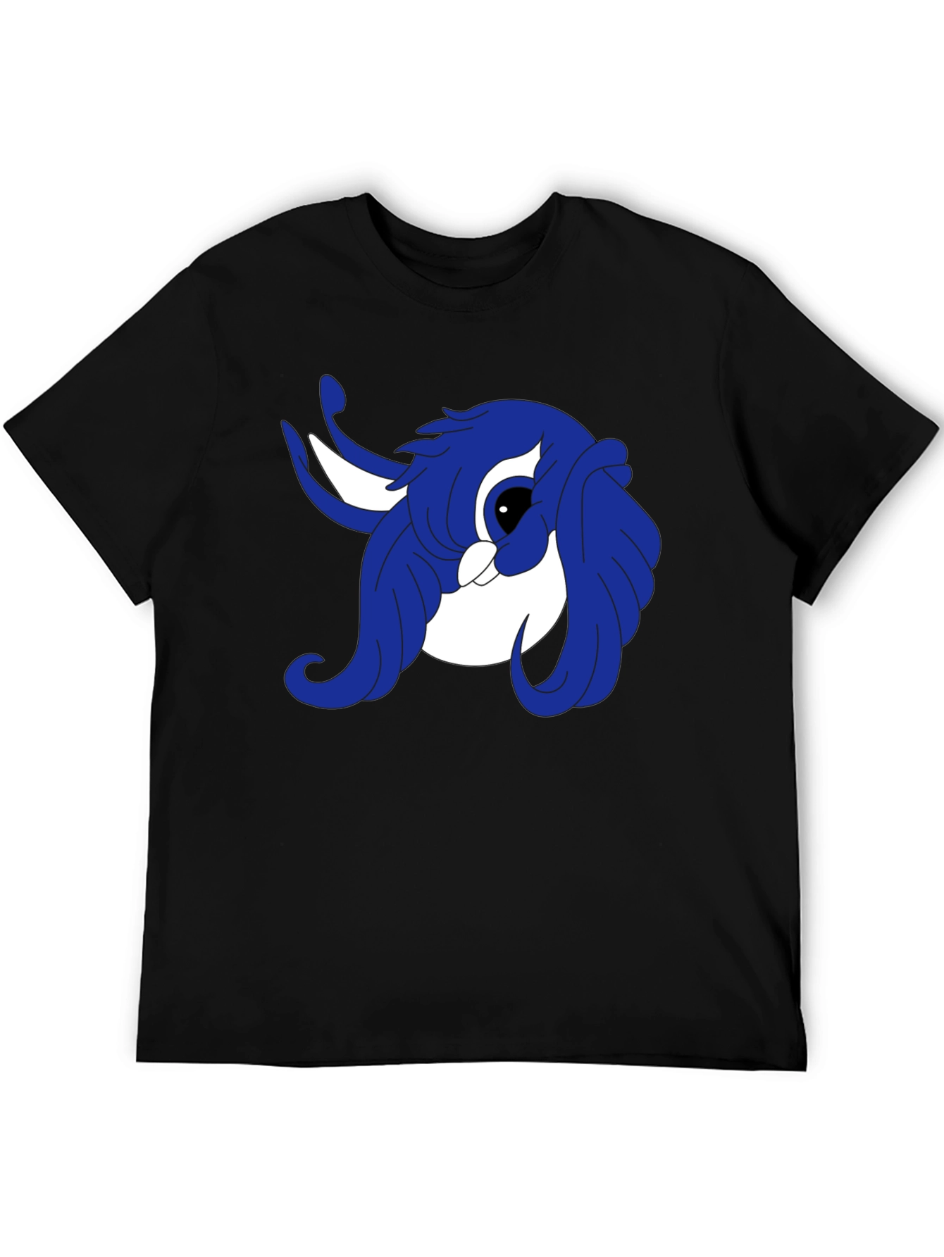 Black Cartoon Bunny Graphic T-Shirt view 5