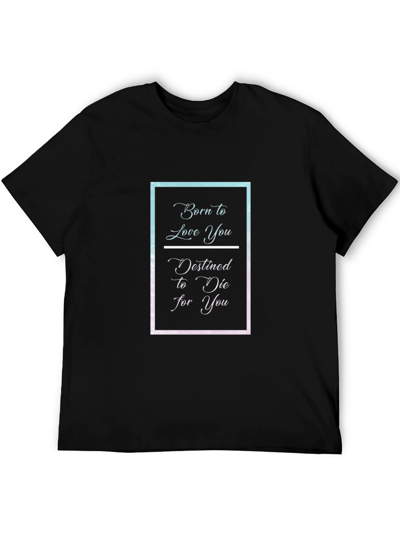 Black Born to Love You Graphic Tee - Black view 5
