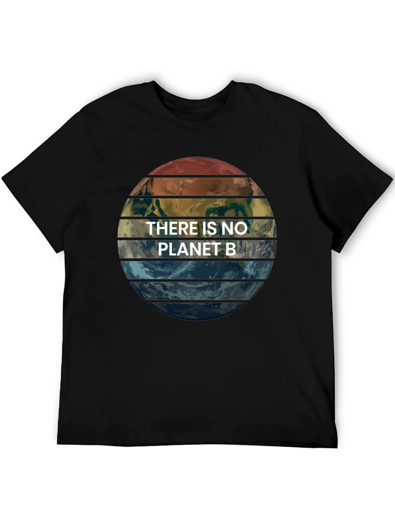 Black There Is No Planet B Earth Graphic T-Shirt view 5