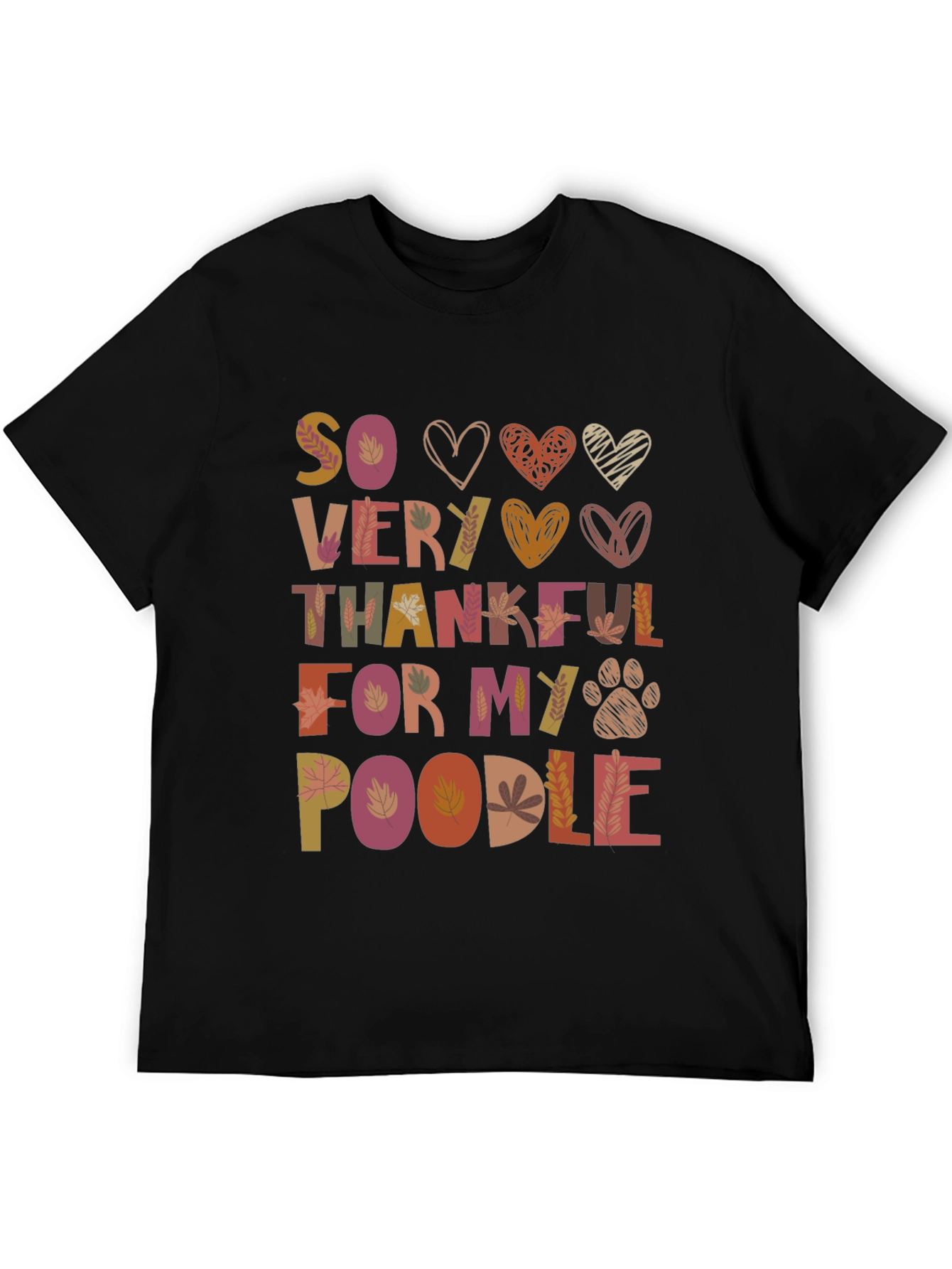 Black So Very Thankful For My Poodle Shirt view 5