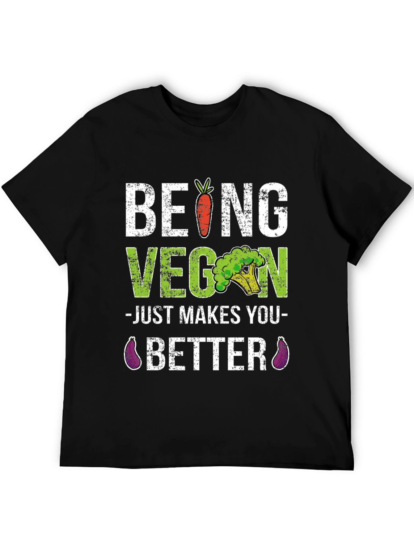 Being Vegan Makes You Better Black T-Shirt - 5
