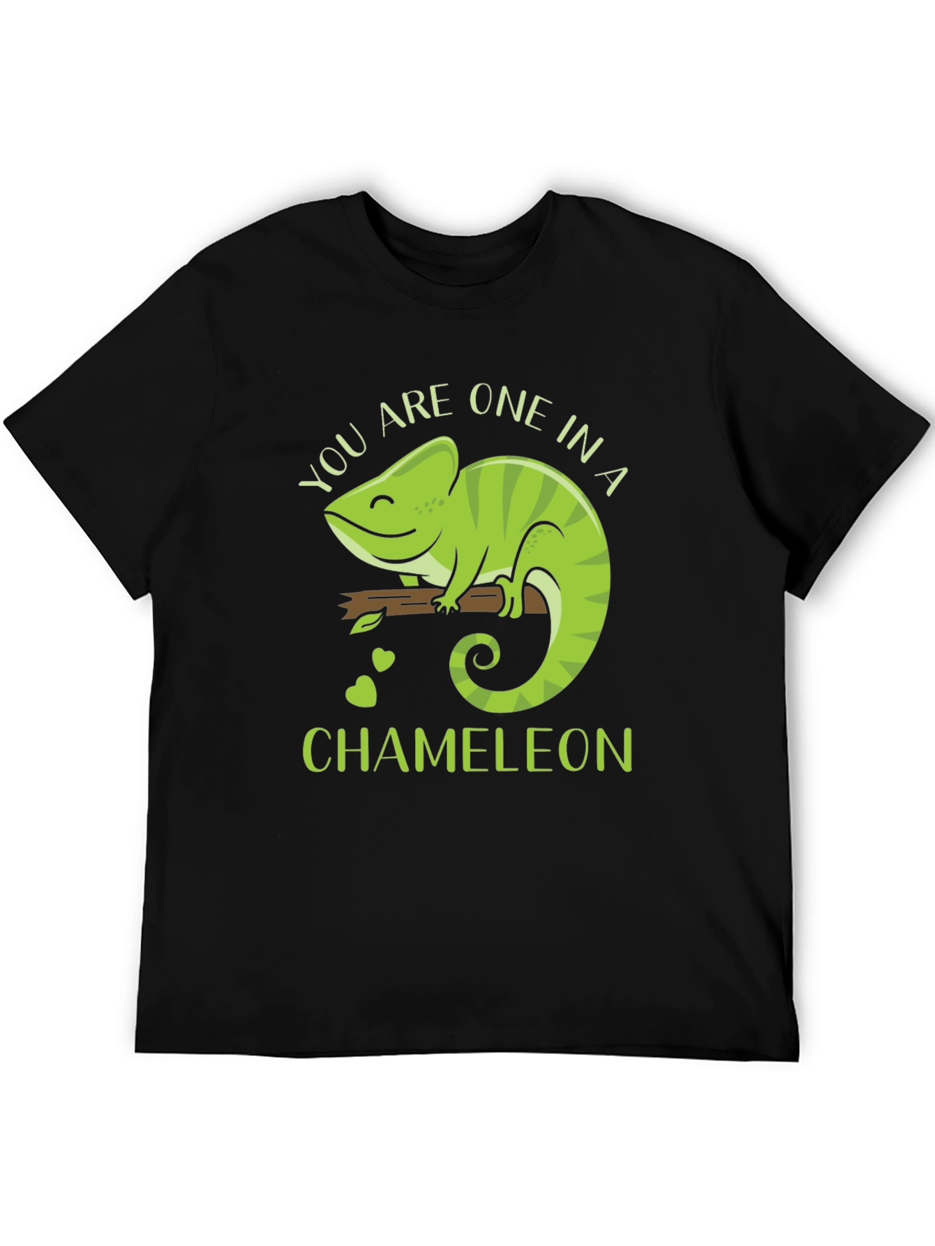 Black You Are One in a Chameleon Graphic T-Shirt view 5