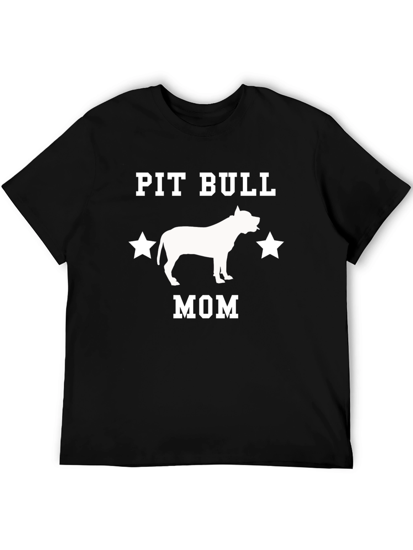 Black Pit Bull Mom Graphic T-Shirt - Dog Lover Tee view 5