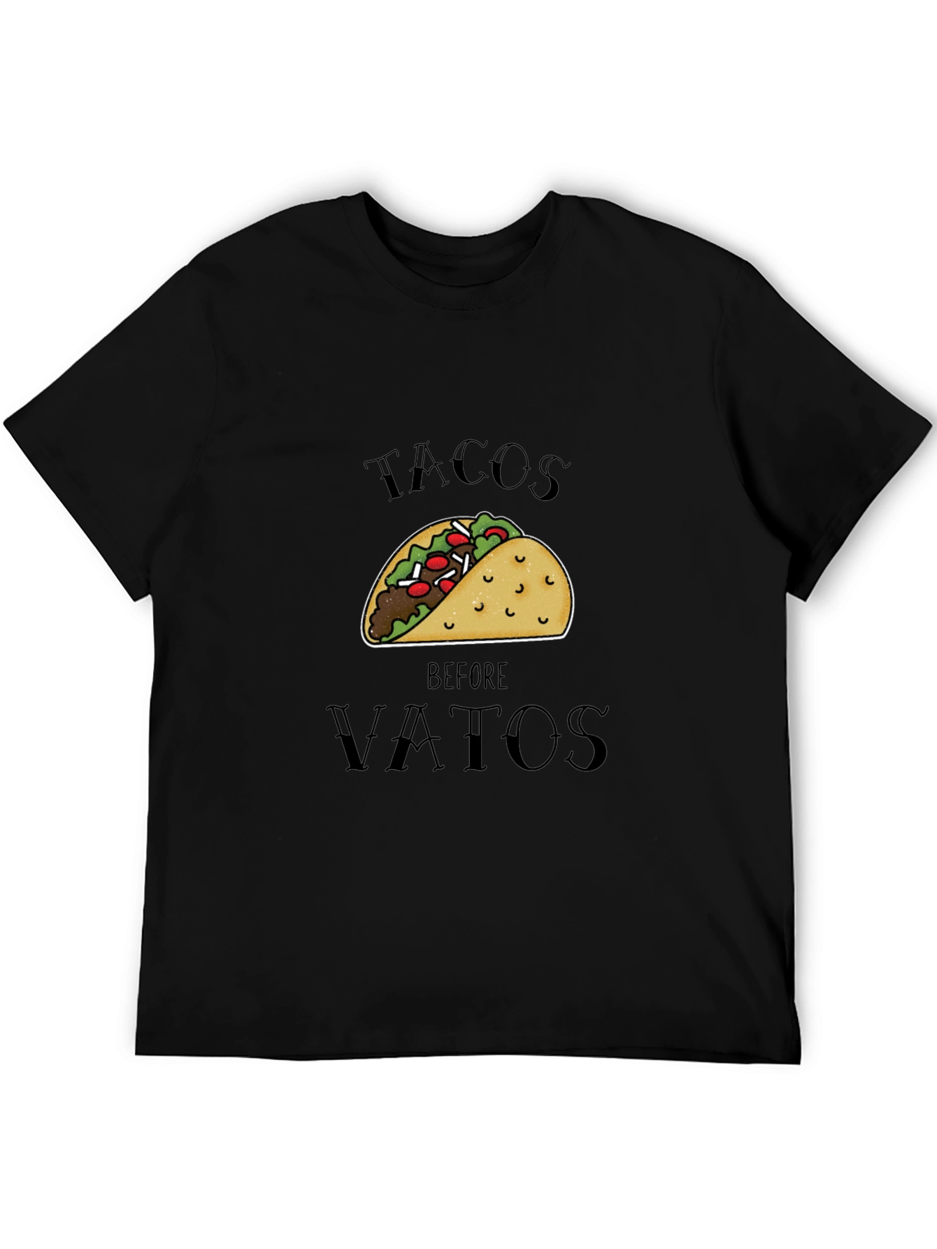 Black Tacos Before Vatos Black Graphic Tee view 5