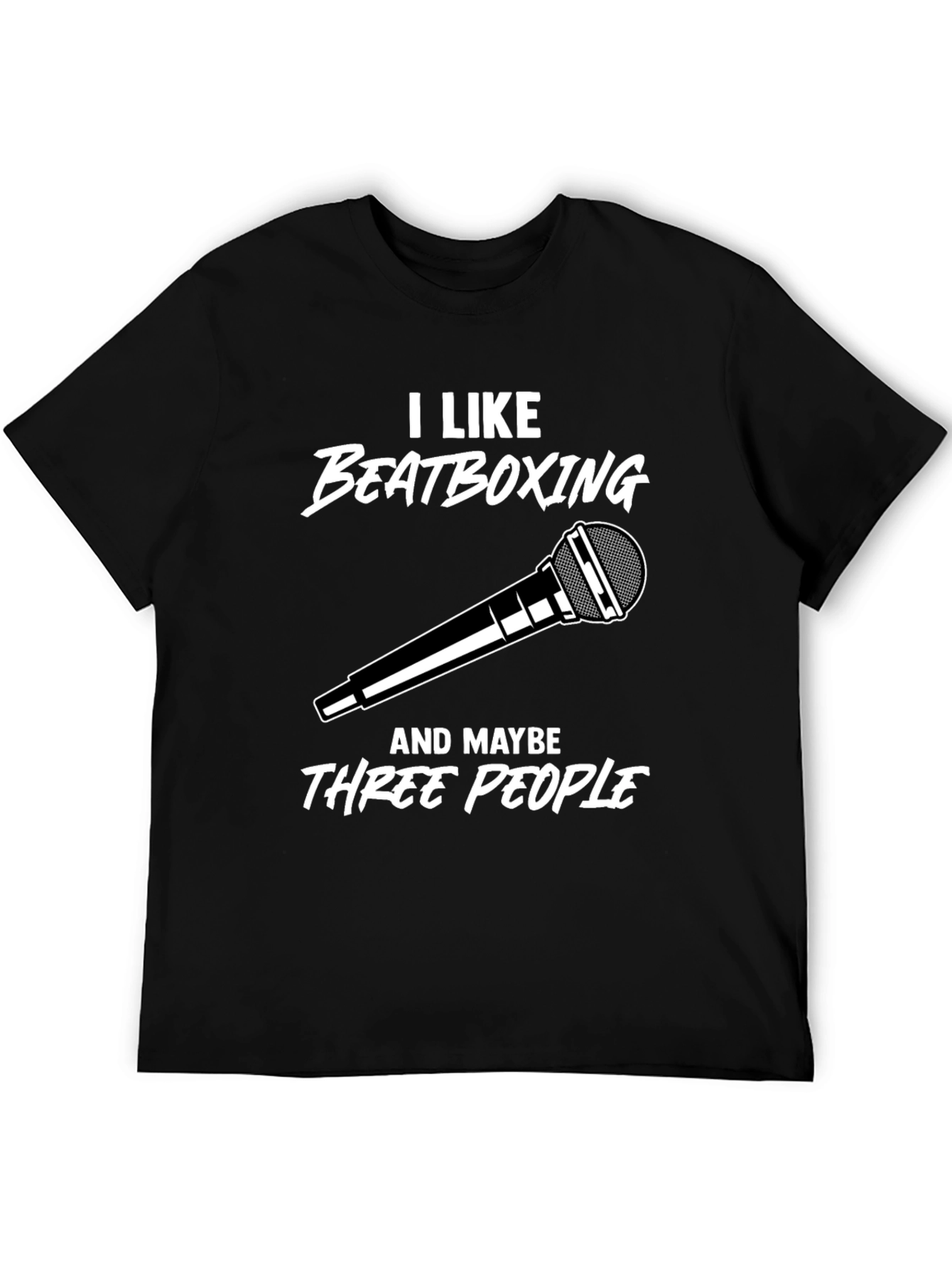 Black I Like Beatboxing T-Shirt - Funny Musician Tee view 5