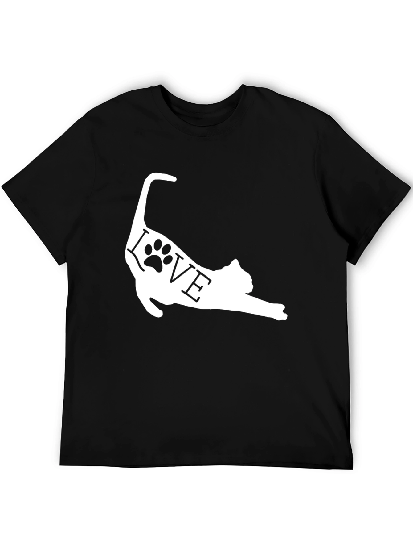 Black Cat Love Graphic T-Shirt - Pet Lover Tee view 5