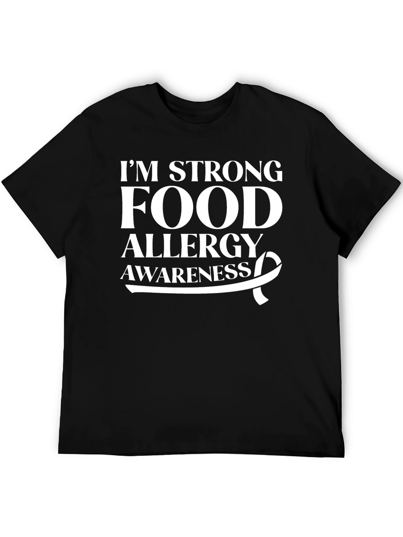 Black Food Allergy Awareness Graphic Tee view 5