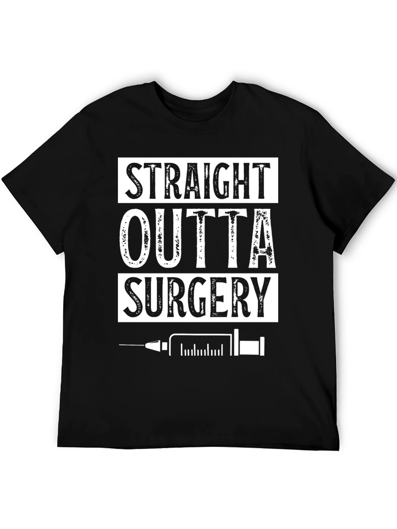 Black Straight Outta Surgery T-Shirt view 5