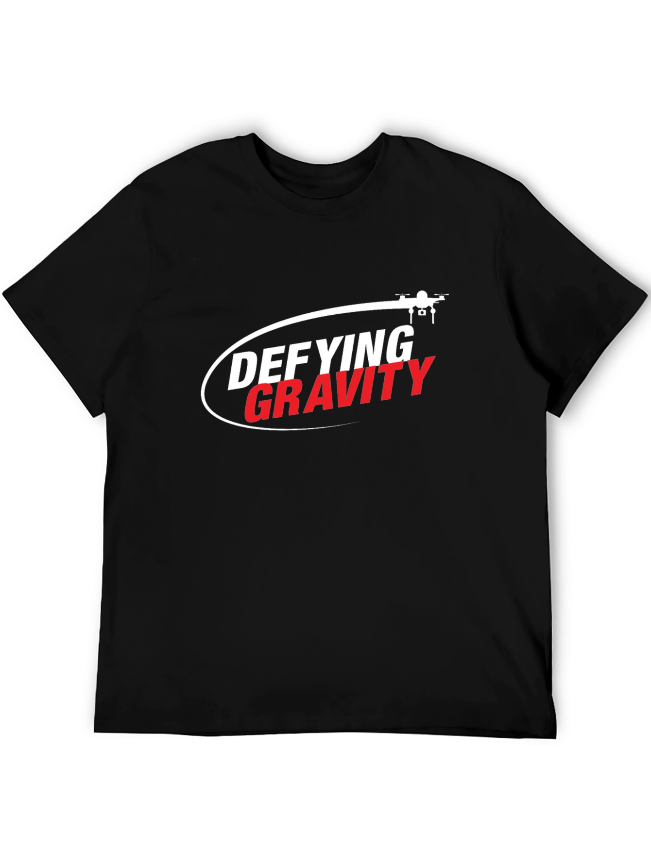 Black Defying Gravity Drone Graphic Tee - Black view 5