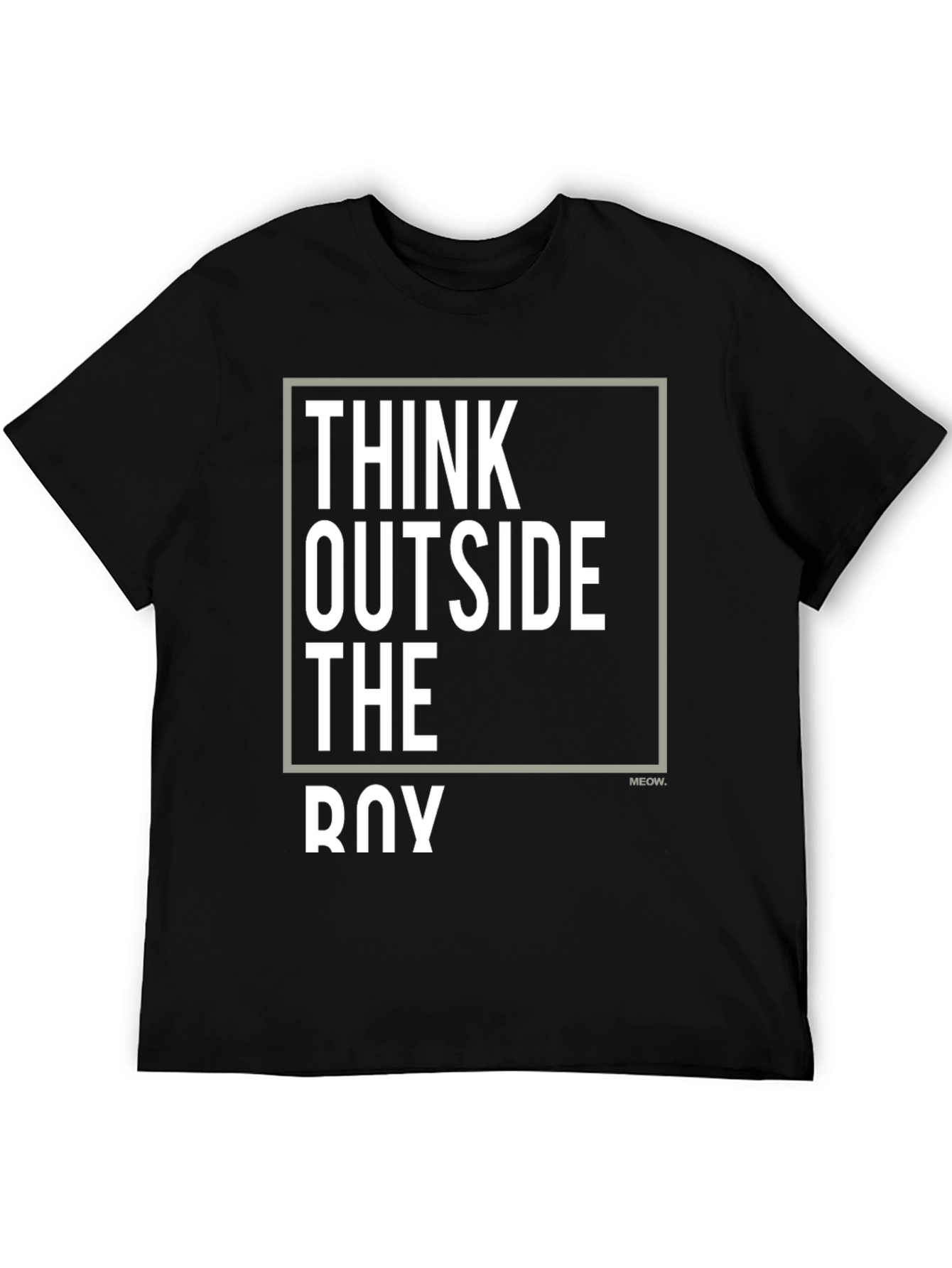 Black Think Outside the Box Graphic T-Shirt - Black view 5